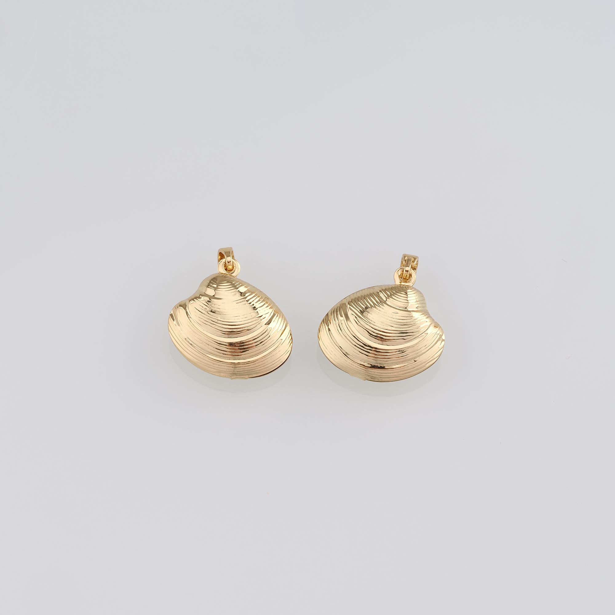 18K Gold Filled Shell Pendant,Ocean Shell Charm Earrings Necklace for DIY Jewelry Making Supply