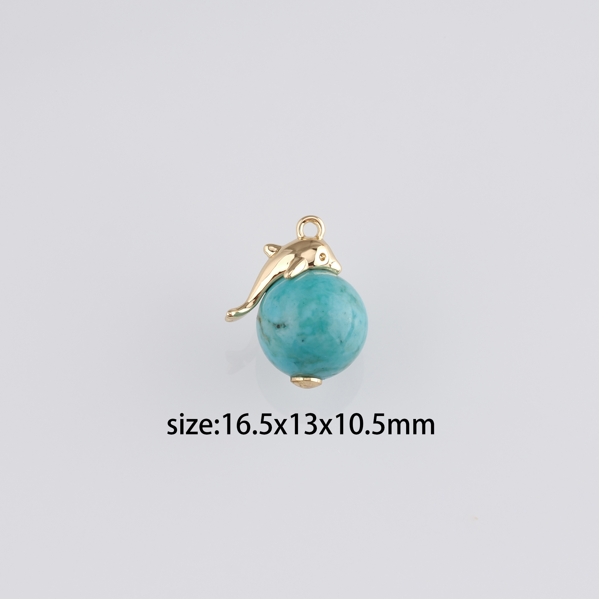 18K Gold Filled Dolphin Pendant,Dainty Dolphin Charms Earrings Necklace for DIY Jewelry Making Supply