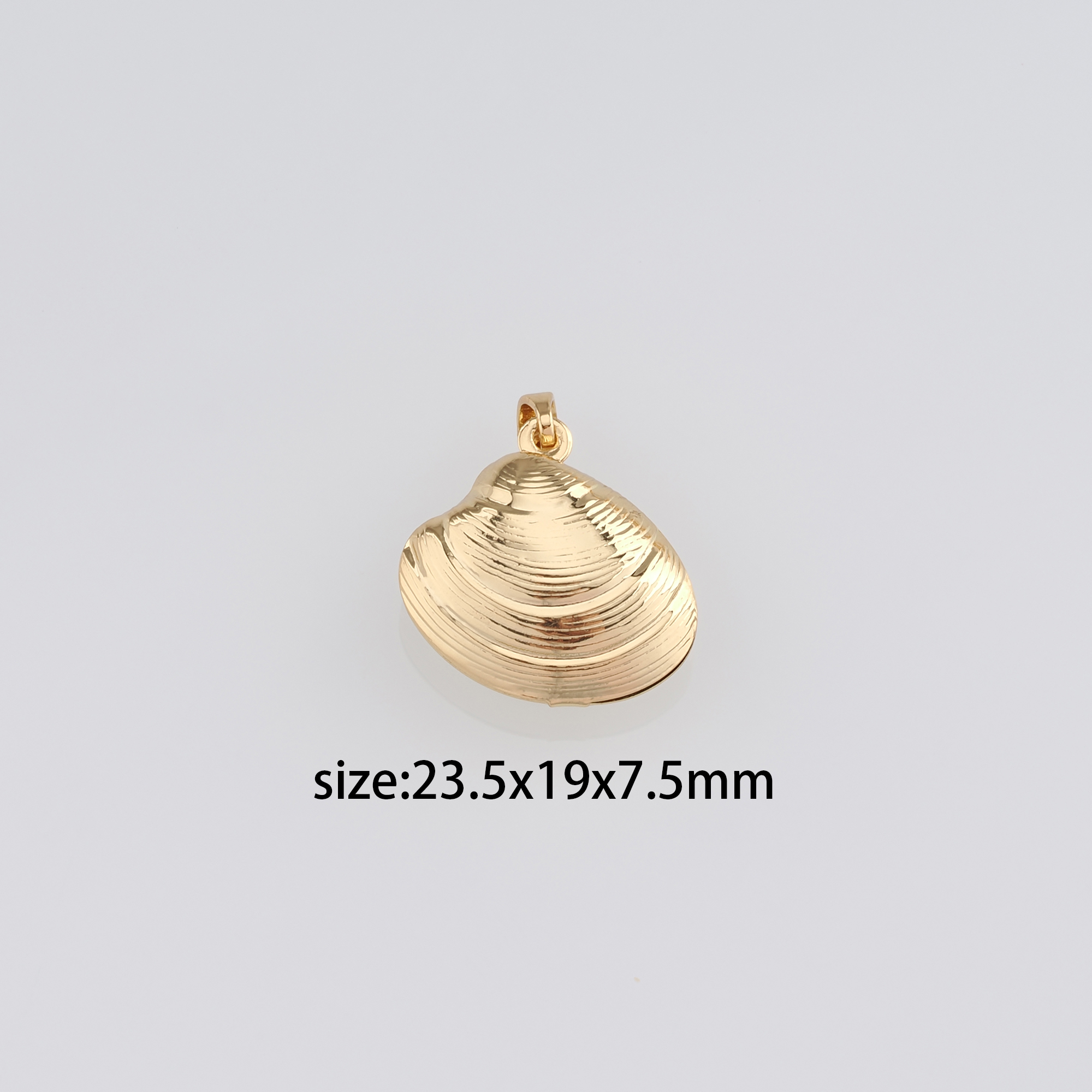 18K Gold Filled Shell Pendant,Ocean Shell Charm Earrings Necklace for DIY Jewelry Making Supply