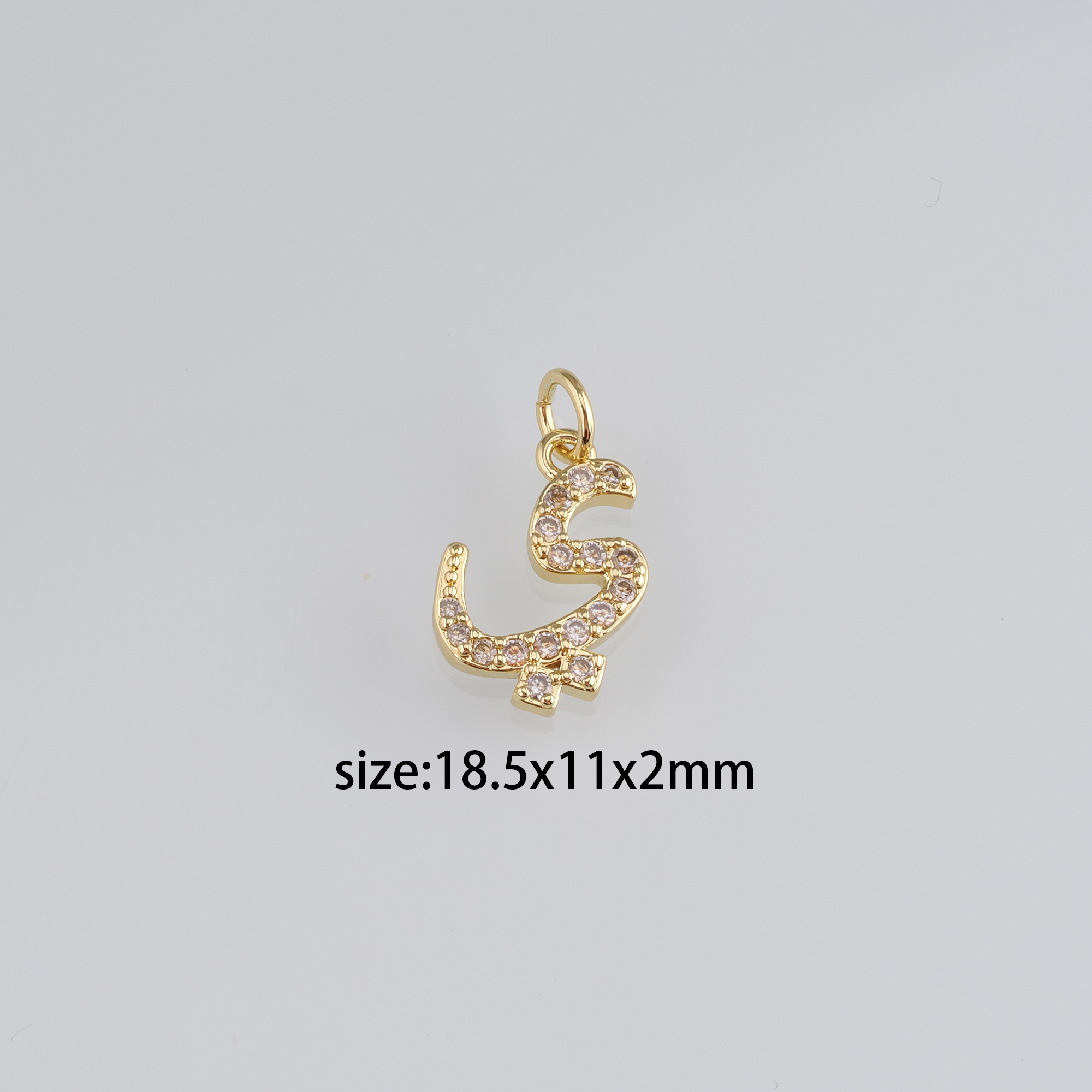18K Gold Filled Geometric Pendant,CZ Micro Pave Geometric Charm Earrings Necklace for DIY Jewelry Making Supply