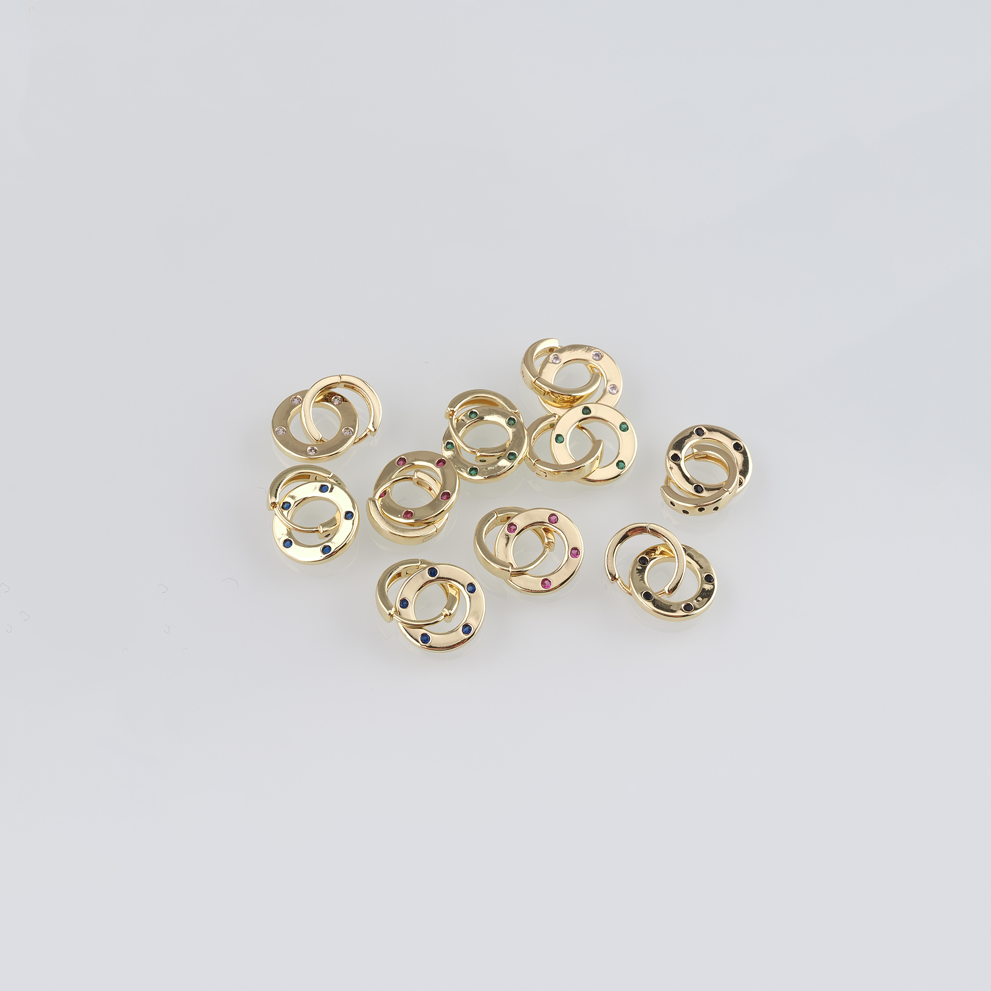 18K Gold Filled Round CZ Hoop Earrings,Dainty Zirconia Earrings,Gold Hoops,Dainty CZ Hoops Huggie