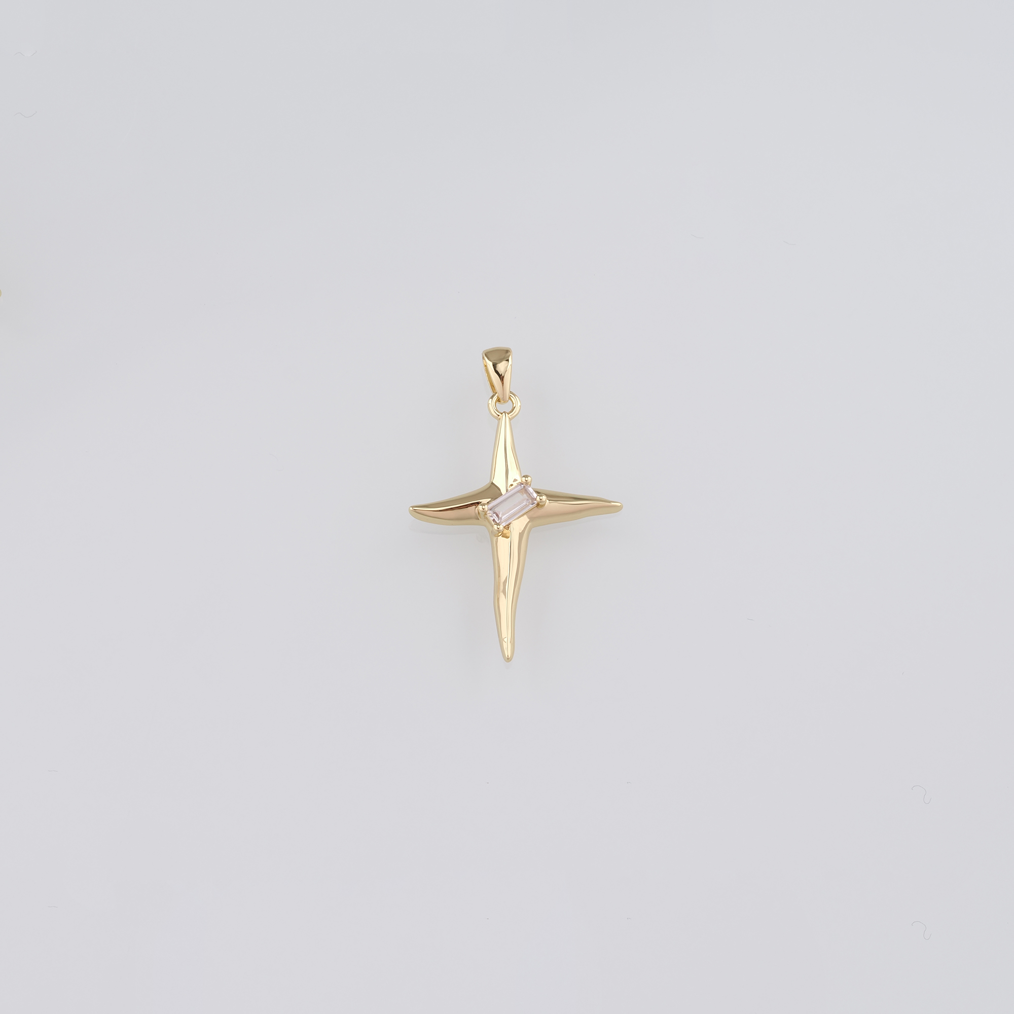 18K Gold Filled Star Pendant,Celestial Charm,CZ Micro Pave Star Earrings Necklace for DIY Jewelry Making Supply
