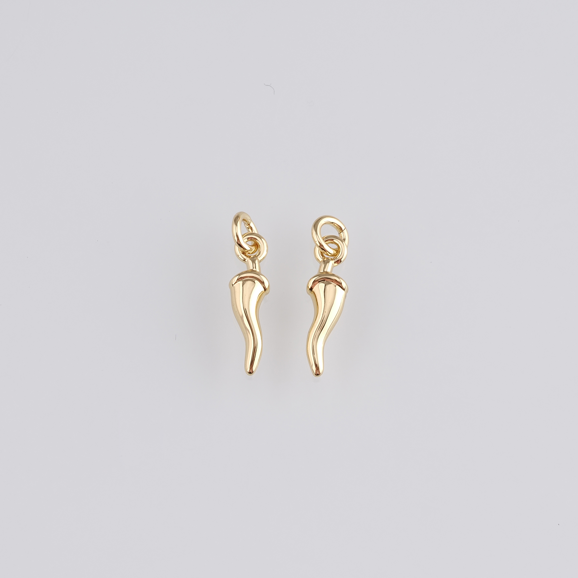 18K Gold Filled Chili Pendant,Dainty Chili Charm Earrings Necklace for DIY Jewelry Making Supply