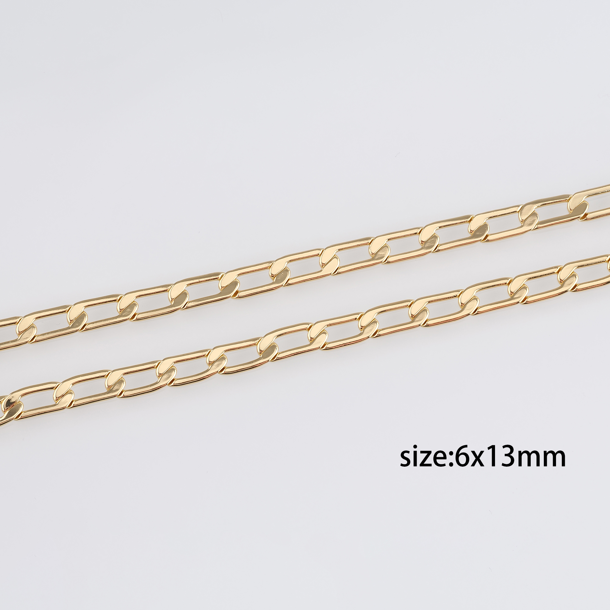 18K Gold Filled Cuban Chain,Dainty Chain,Curb Link Chain Necklace for Women DIY Jewelry Making Supply