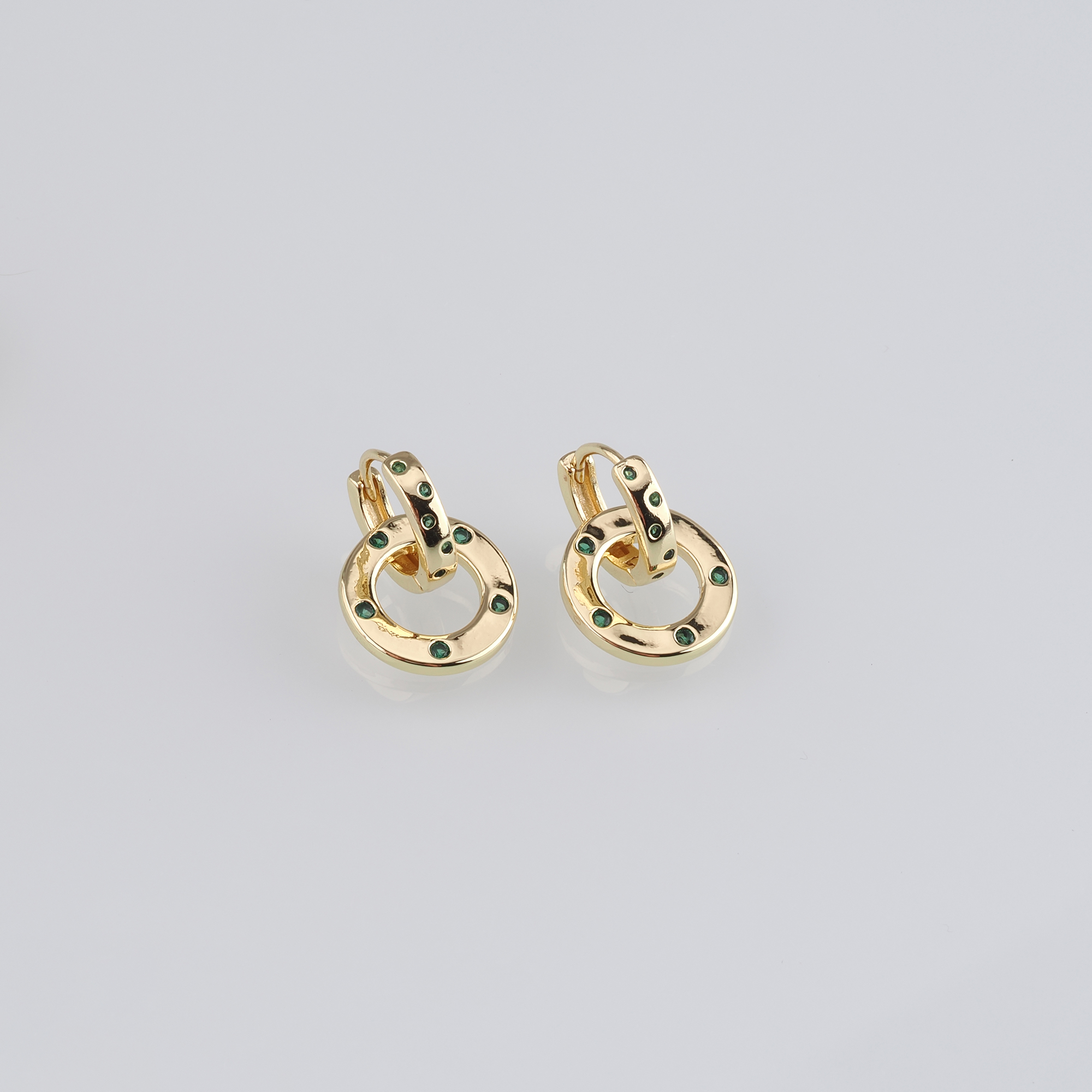 18K Gold Filled Round CZ Hoop Earrings,Dainty Zirconia Earrings,Gold Hoops,Dainty CZ Hoops Huggie
