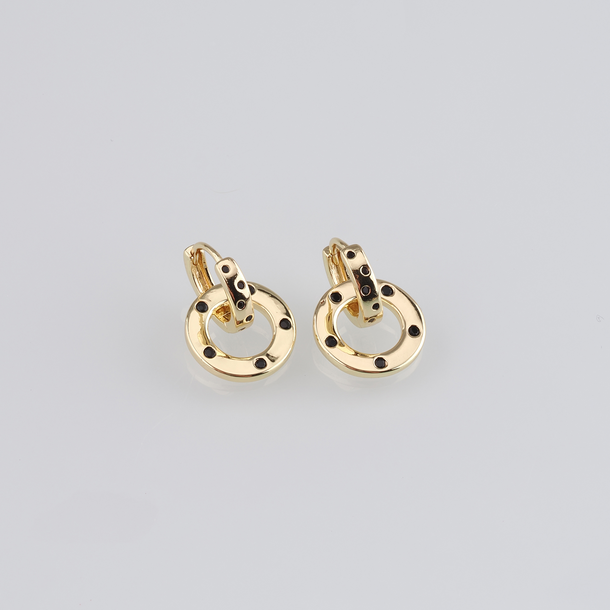 18K Gold Filled Round CZ Hoop Earrings,Dainty Zirconia Earrings,Gold Hoops,Dainty CZ Hoops Huggie