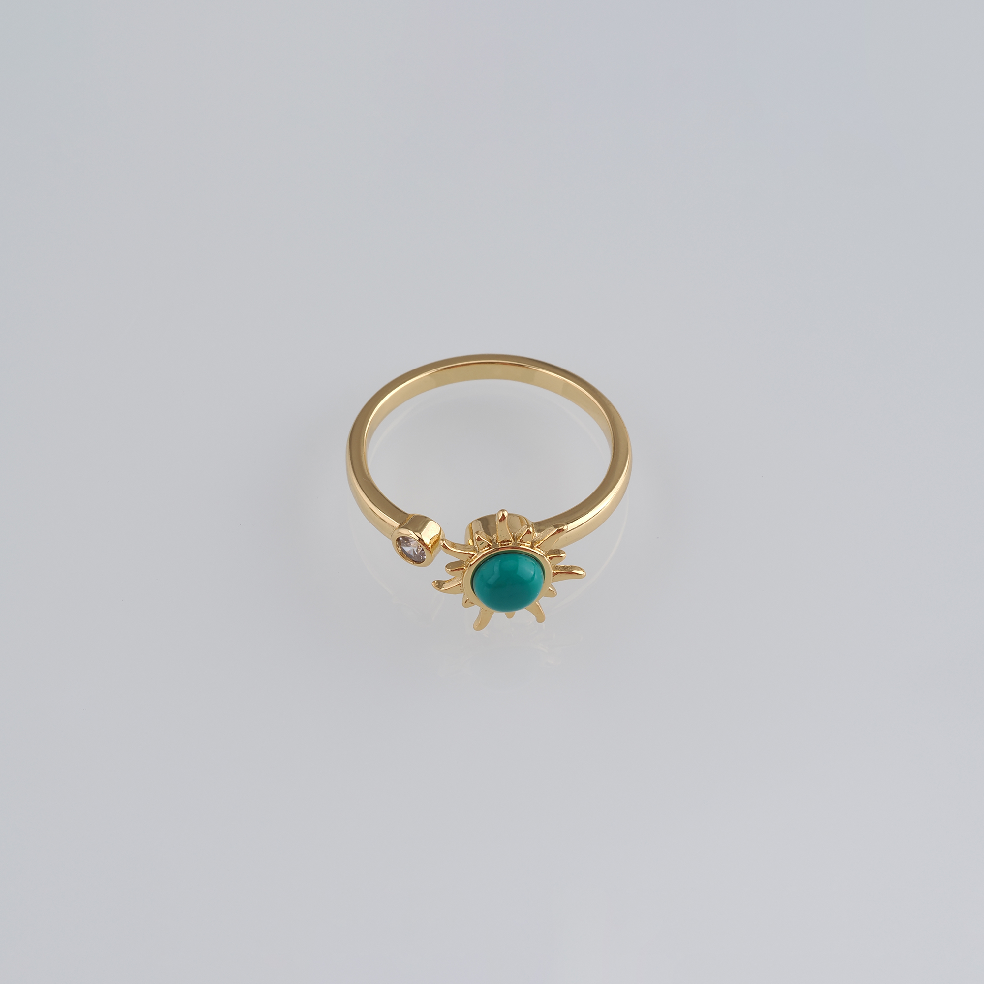 18K Gold Filled Sun Rings,CZ Rings,Adjustable Ring,Minimalist Ring,Open Ring,Gift for Her
