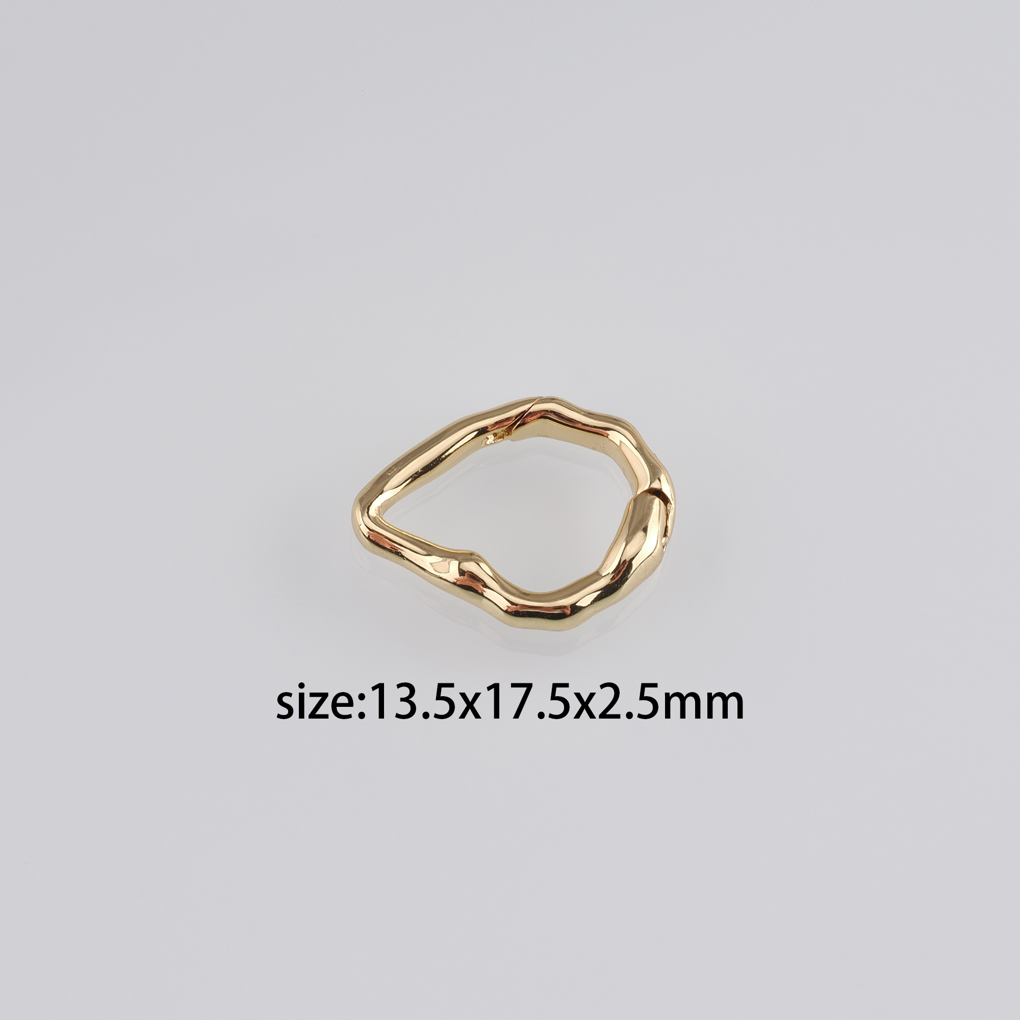 18K Gold Filled Irregular Spring Clasp,Push Gate Buckle Bracelet Necklace for DIY Jewelry Finding Necklace Bracelet
