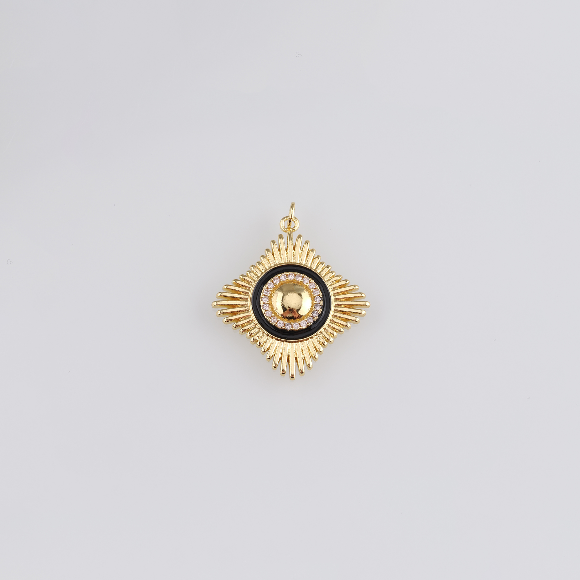 18K Gold Filled Square Pendant,Enamel Square Charm Earrings Necklace for DIY Jewelry Making Supply