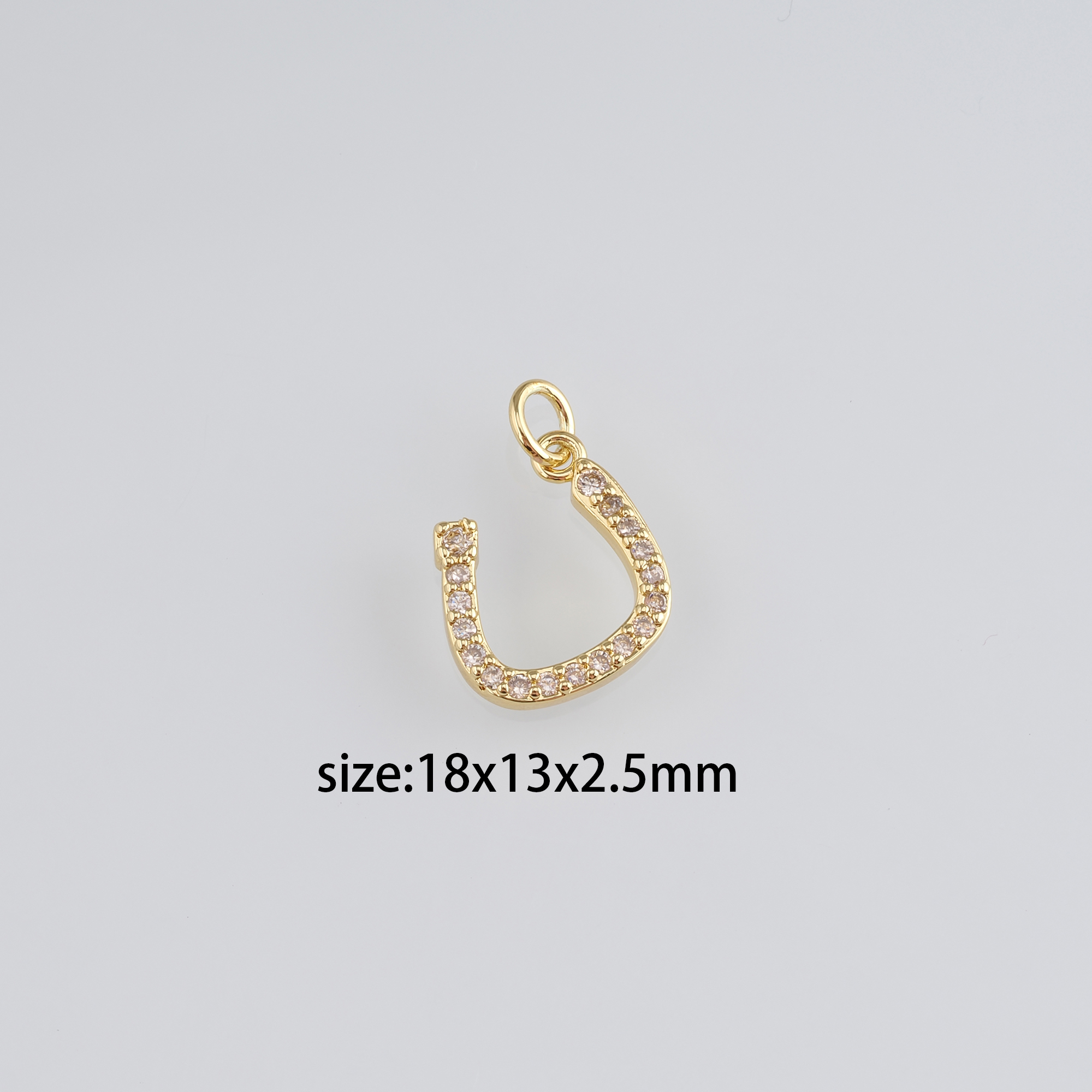 18K Gold Filled Geometric Pendant,CZ Micro Pave Geometric Charm Earrings Necklace for DIY Jewelry Making Supply