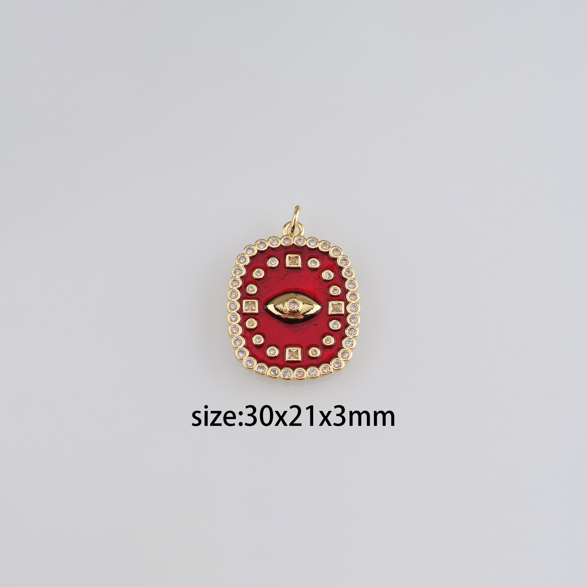18K Gold Filled Evil Eye Pendant,Enamel Evil Eye Charm Earrings Necklace for DIY Jewelry Making Supply