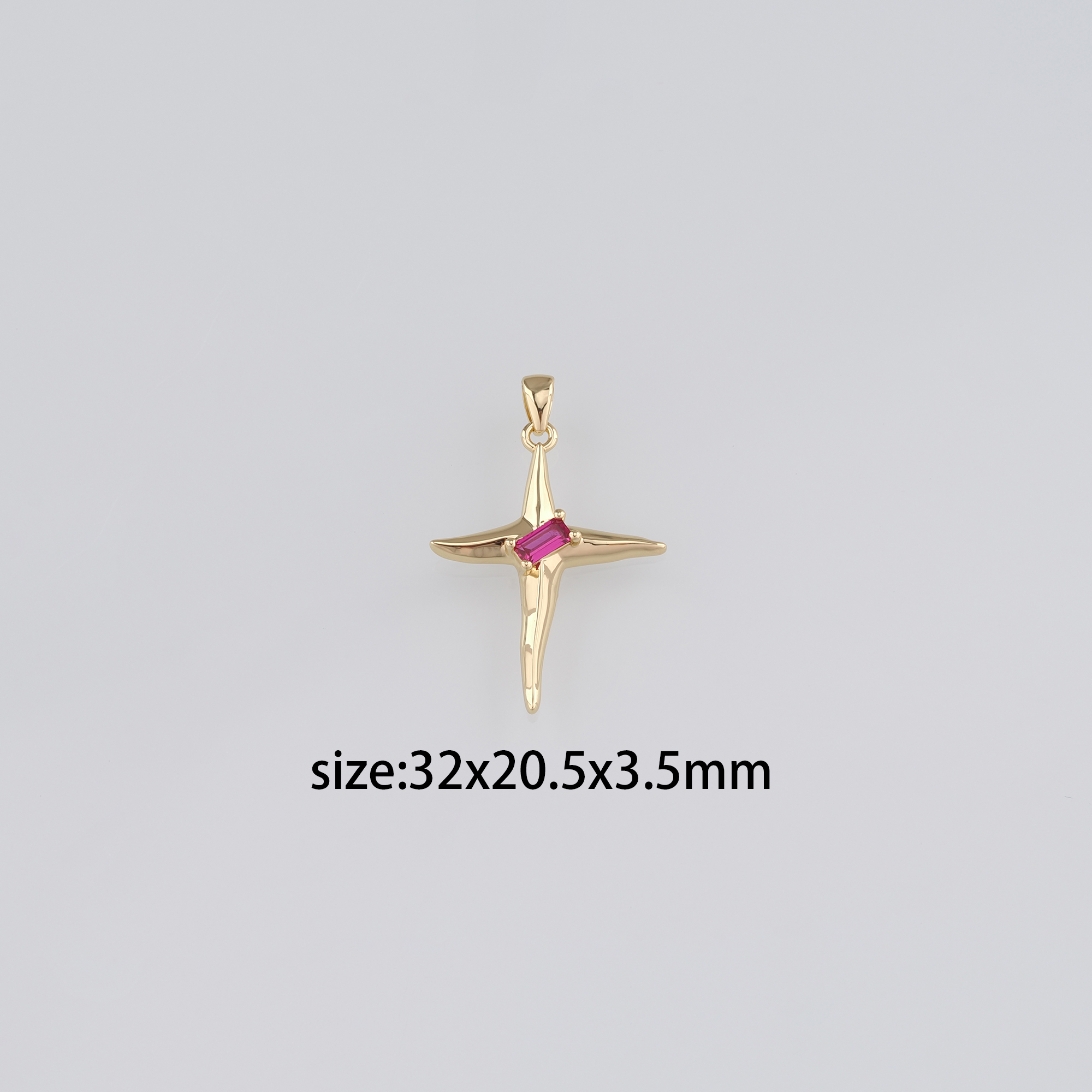 18K Gold Filled Star Pendant,Celestial Charm,CZ Micro Pave Star Earrings Necklace for DIY Jewelry Making Supply