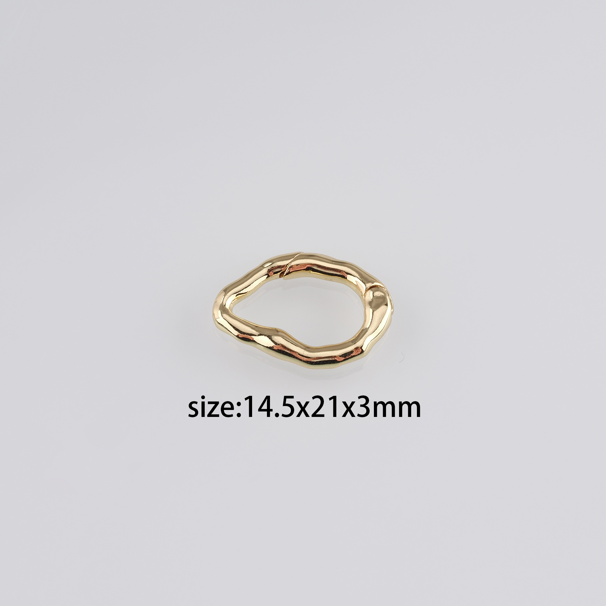 18K Gold Filled Irregular Spring Clasp,Push Gate Buckle Bracelet Necklace for DIY Jewelry Finding Necklace Bracelet
