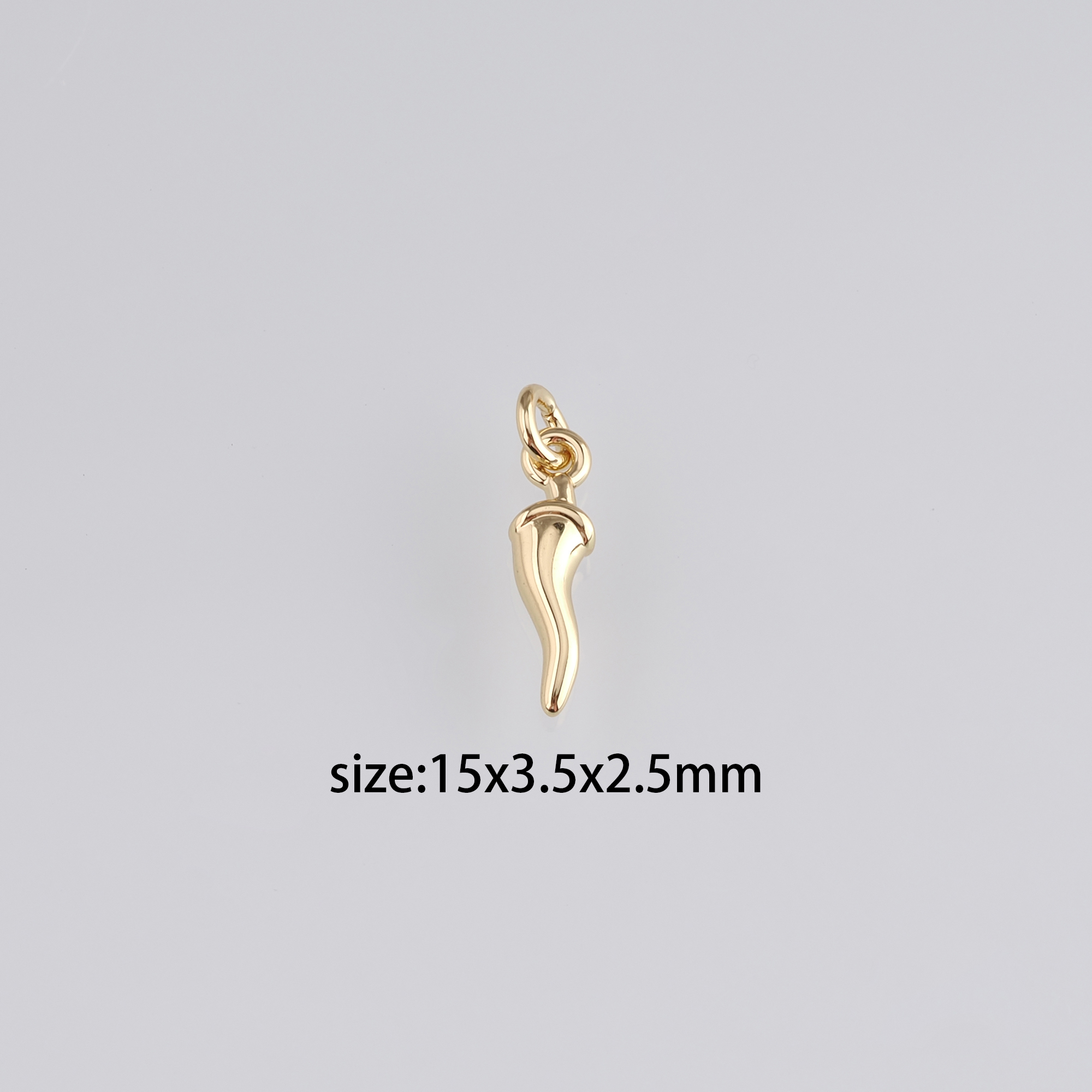 18K Gold Filled Chili Pendant,Dainty Chili Charm Earrings Necklace for DIY Jewelry Making Supply