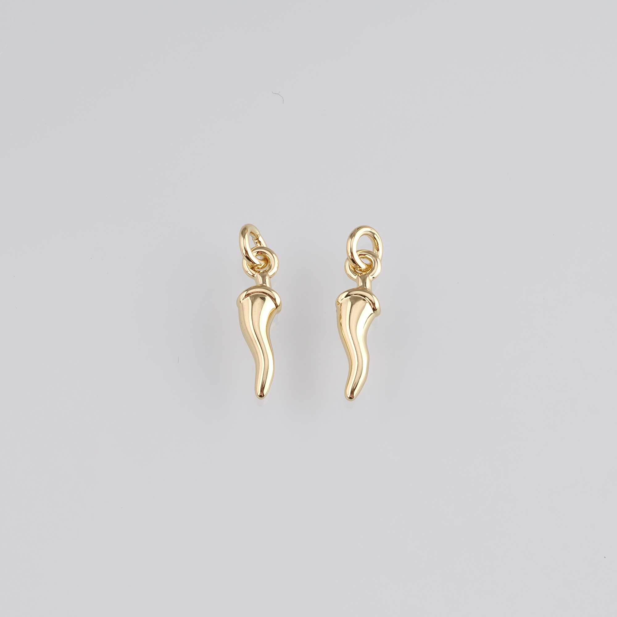 18K Gold Filled Chili Pendant,Dainty Chili Charm Earrings Necklace for DIY Jewelry Making Supply