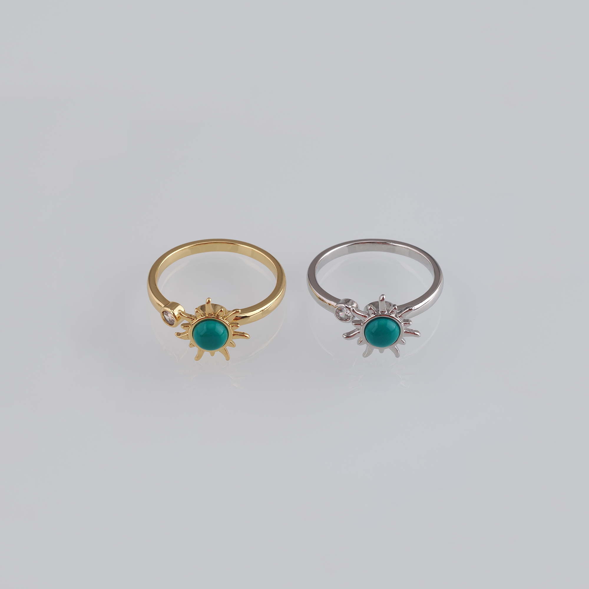 18K Gold Filled Sun Rings,CZ Rings,Adjustable Ring,Minimalist Ring,Open Ring,Gift for Her