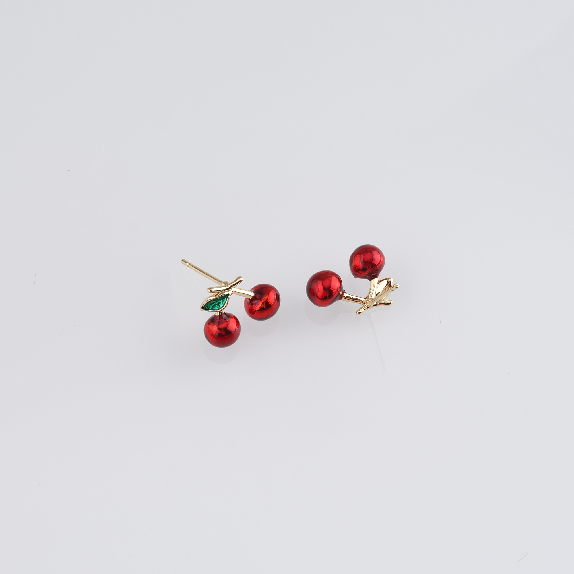 18K Gold Filled Cherry Stud Earrings,Dainty Earrings,Cherry Earrings,Minimalist Earring,Gift for Wife