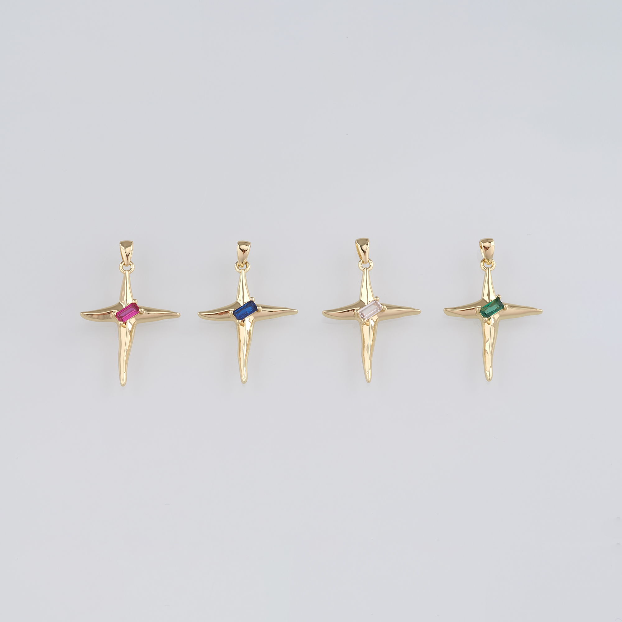 18K Gold Filled Star Pendant,Celestial Charm,CZ Micro Pave Star Earrings Necklace for DIY Jewelry Making Supply