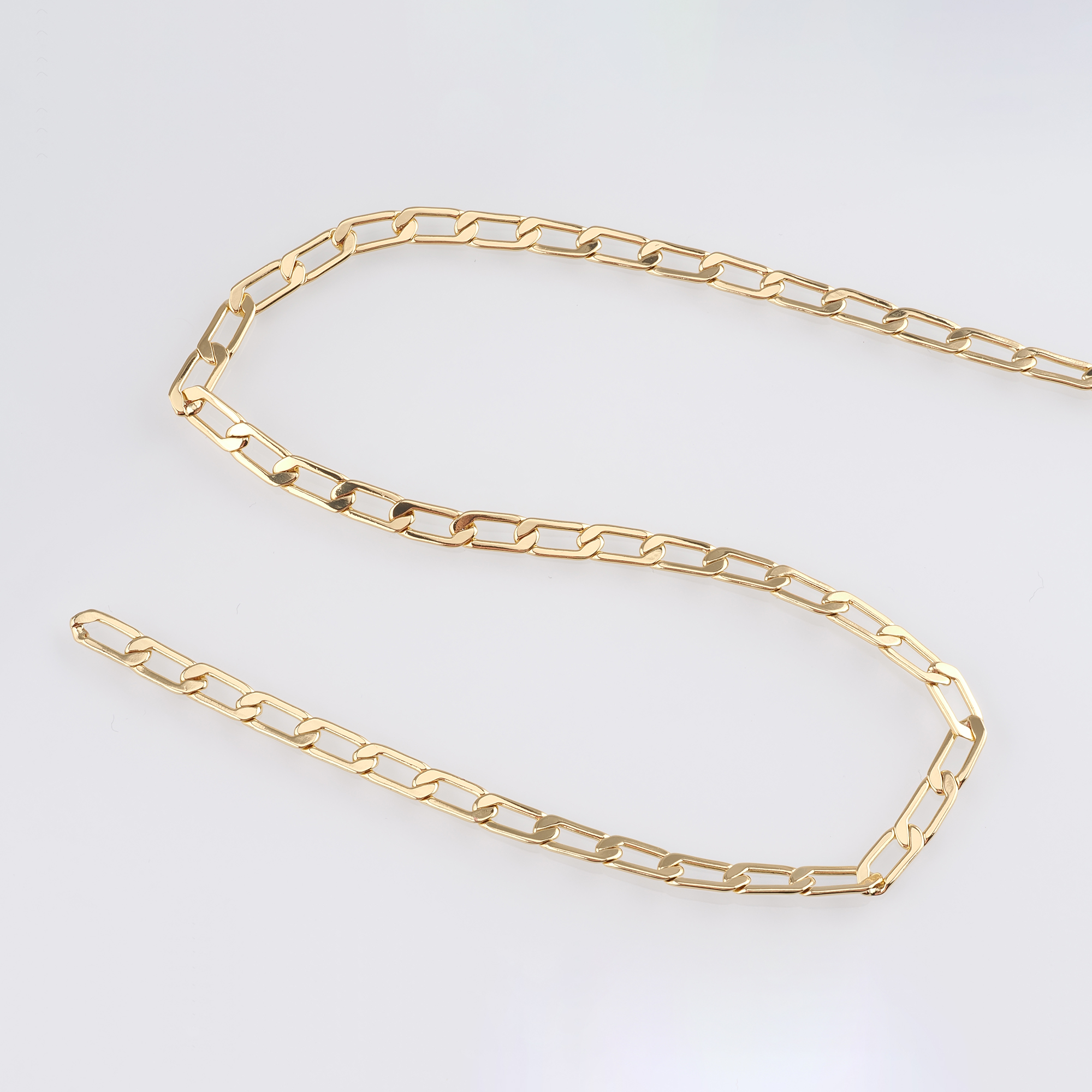 18K Gold Filled Cuban Chain,Dainty Chain,Curb Link Chain Necklace for Women DIY Jewelry Making Supply