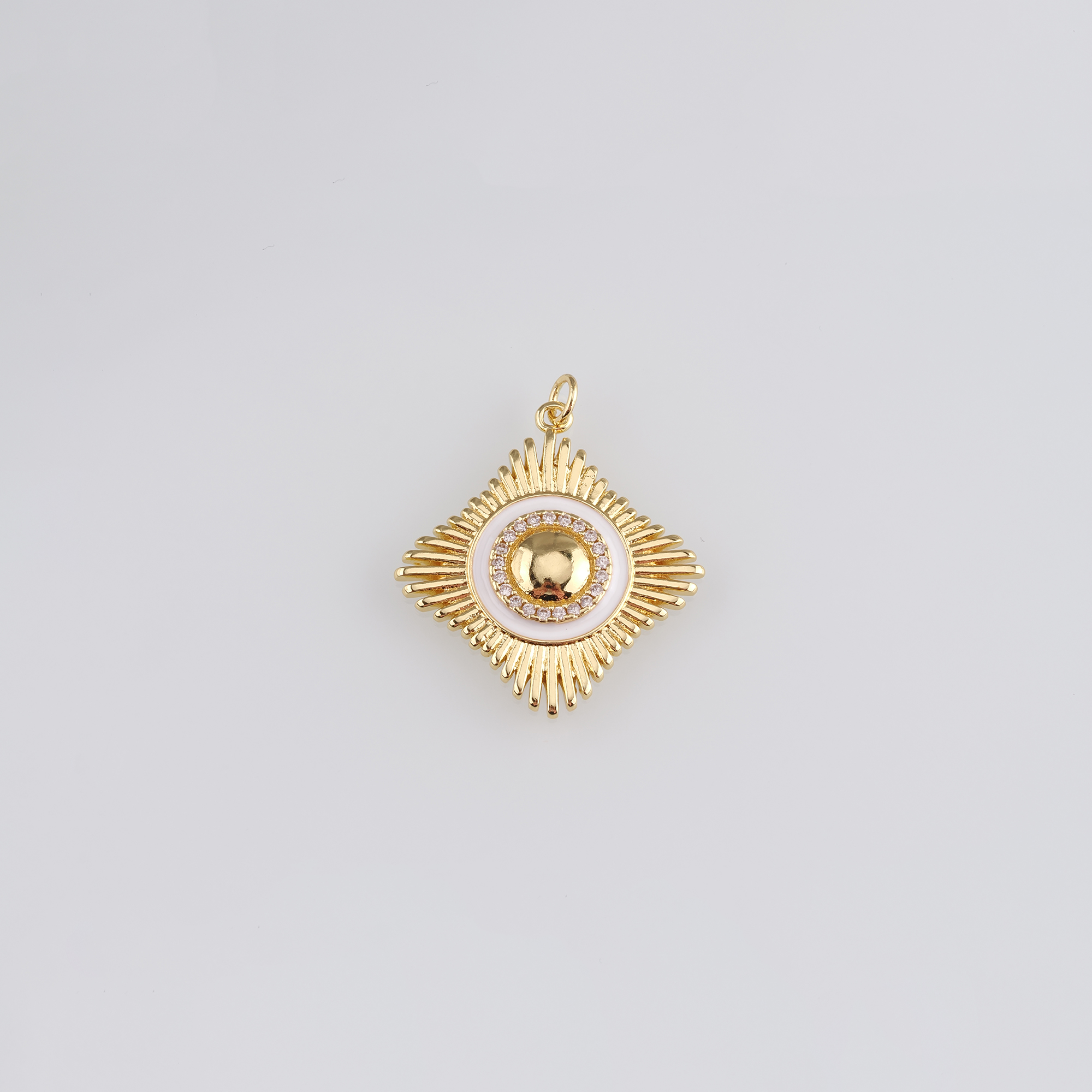 18K Gold Filled Square Pendant,Enamel Square Charm Earrings Necklace for DIY Jewelry Making Supply