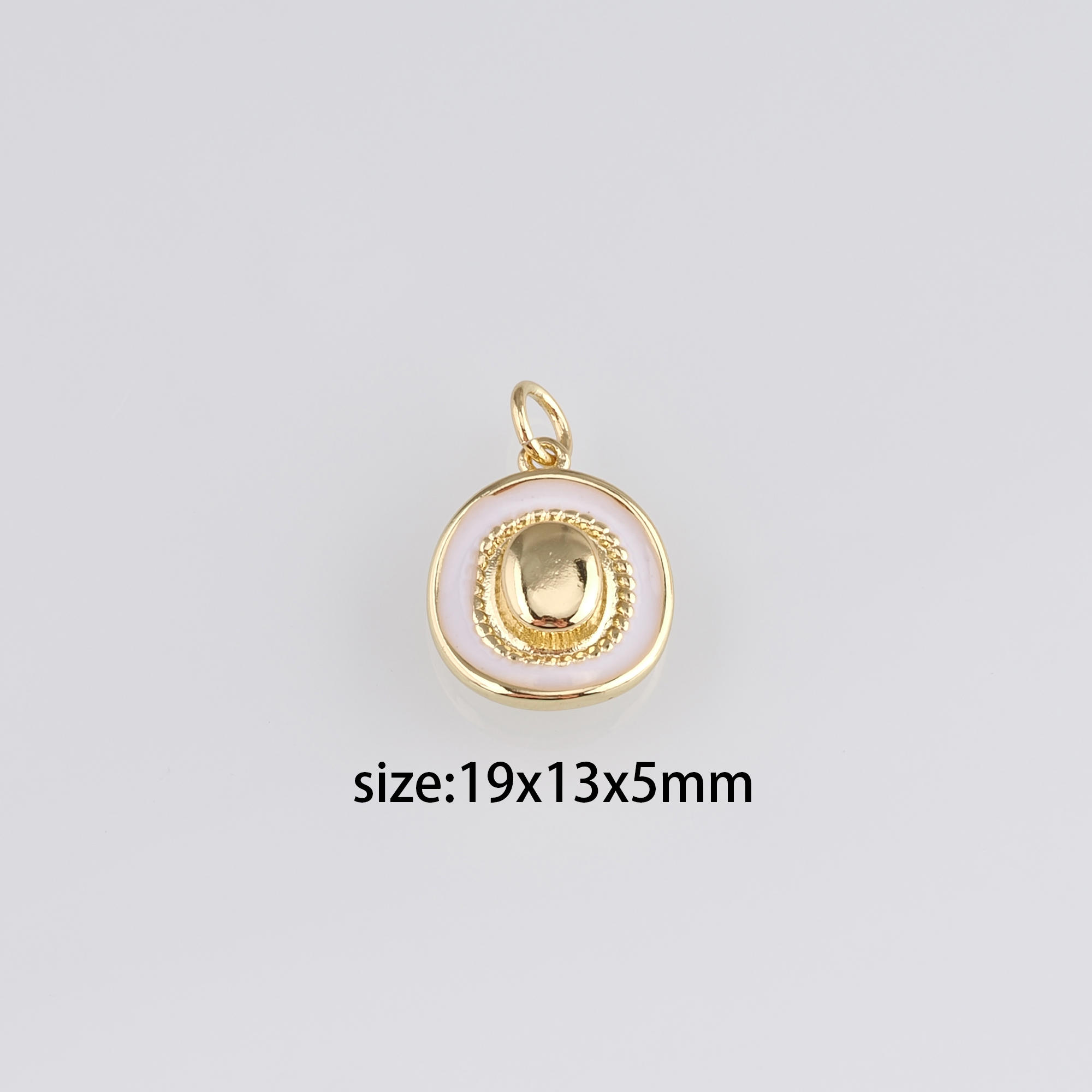 18K Gold Filled Cowboy Hat Pendant,Hat Charm,Enamel Cowboy Hat Earrings Necklace for DIY Jewelry Making Supply
