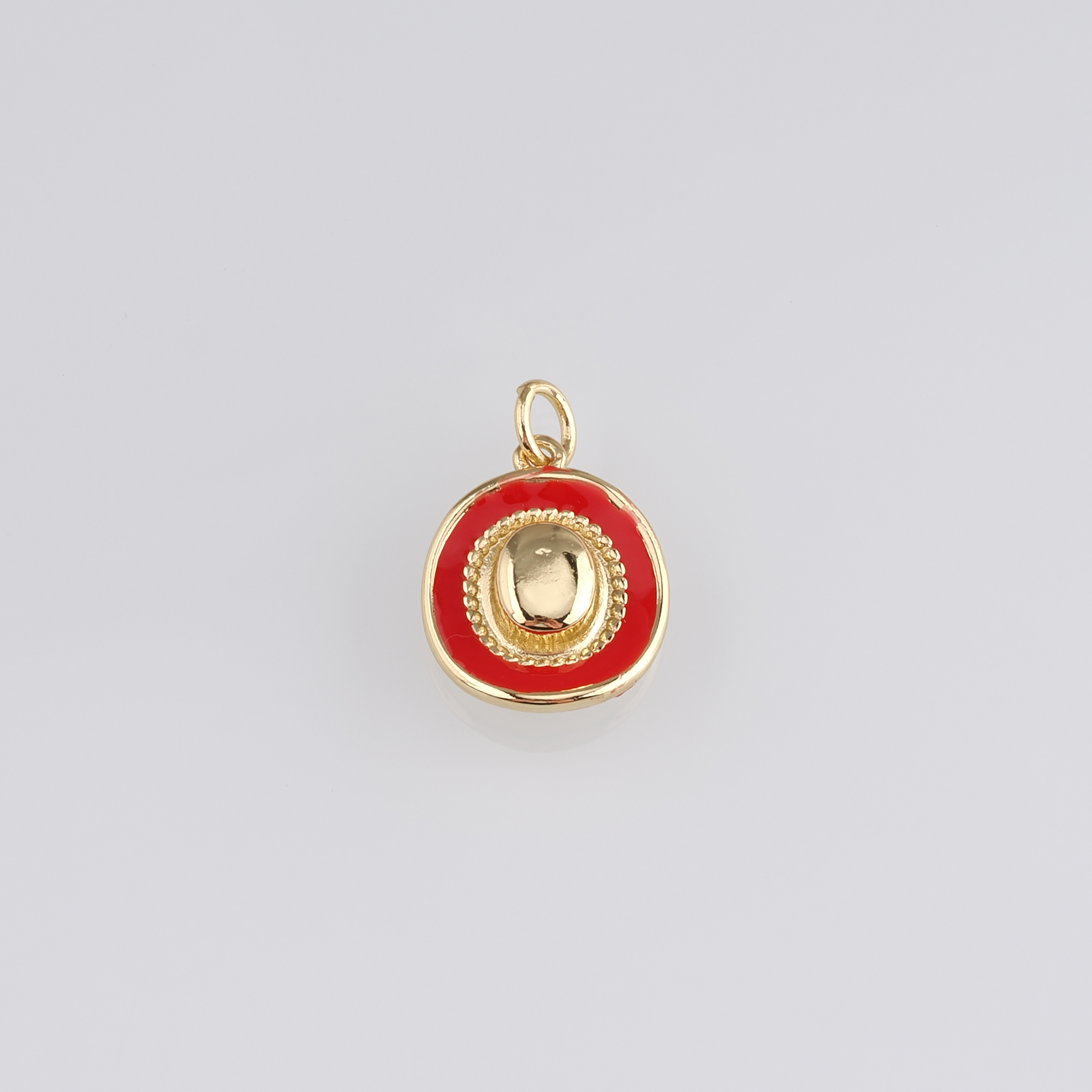 18K Gold Filled Cowboy Hat Pendant,Hat Charm,Enamel Cowboy Hat Earrings Necklace for DIY Jewelry Making Supply