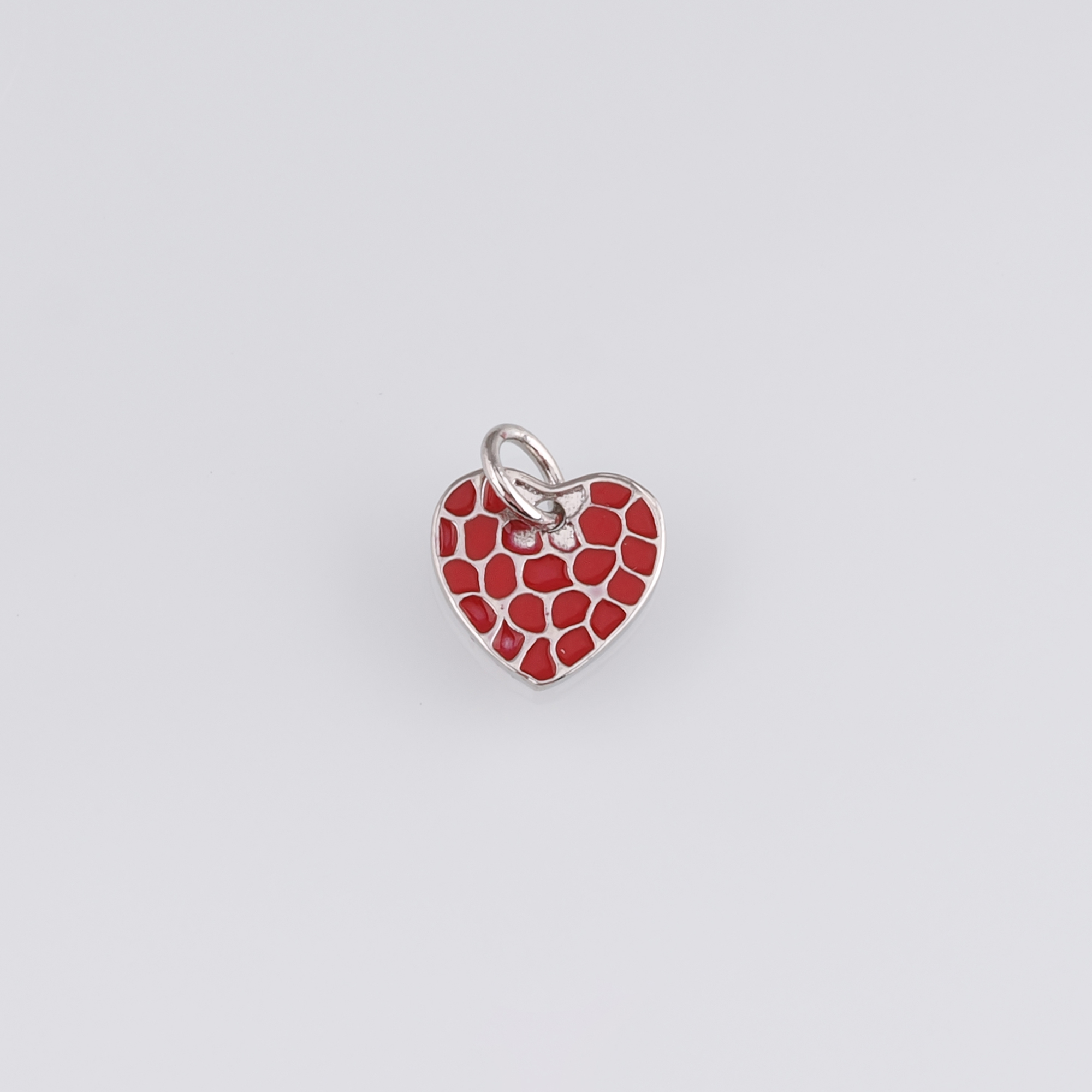 18K Gold Filled Heart Pendant,Enamel Heart Charm Earrings Necklace for DIY Jewelry Making Supply