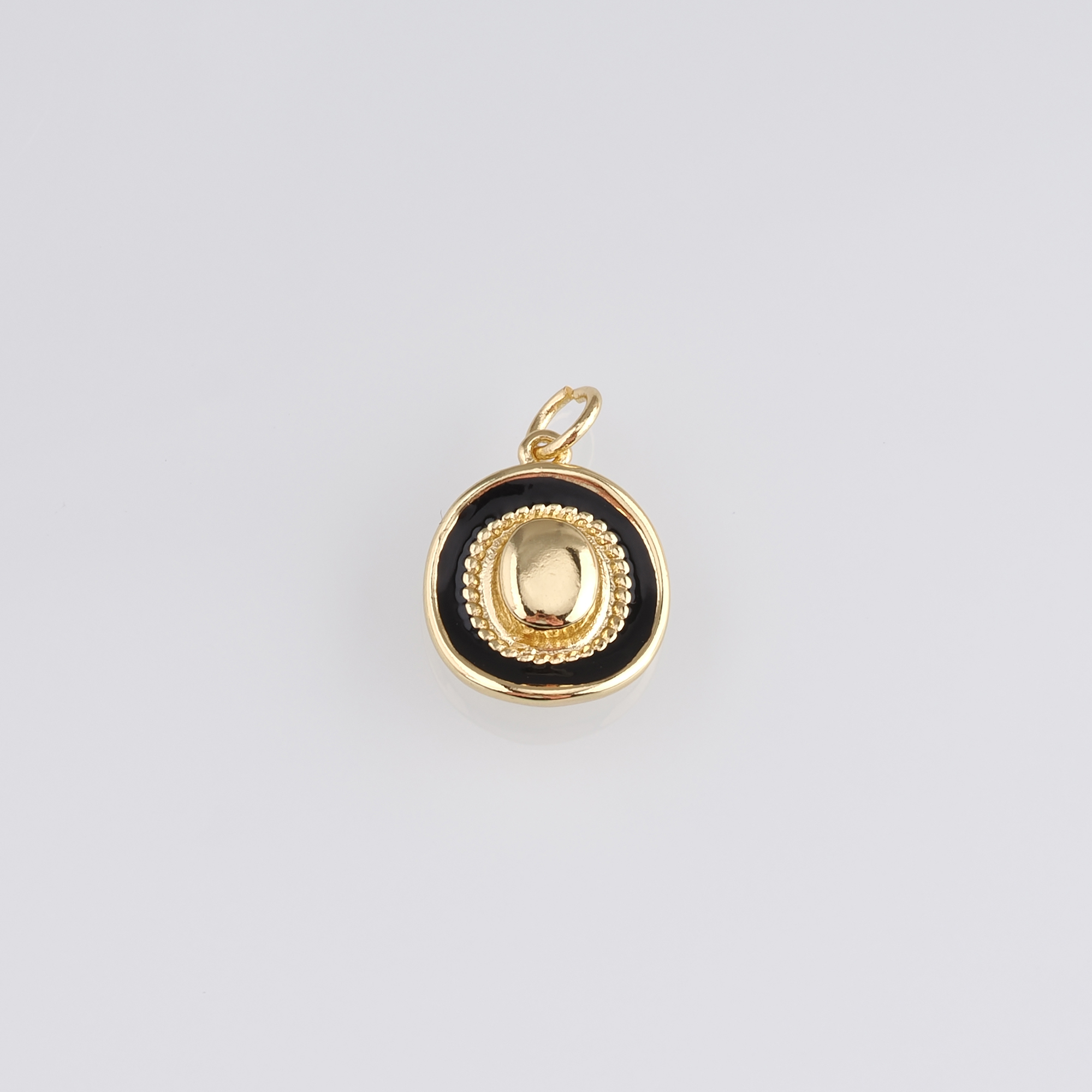 18K Gold Filled Cowboy Hat Pendant,Hat Charm,Enamel Cowboy Hat Earrings Necklace for DIY Jewelry Making Supply