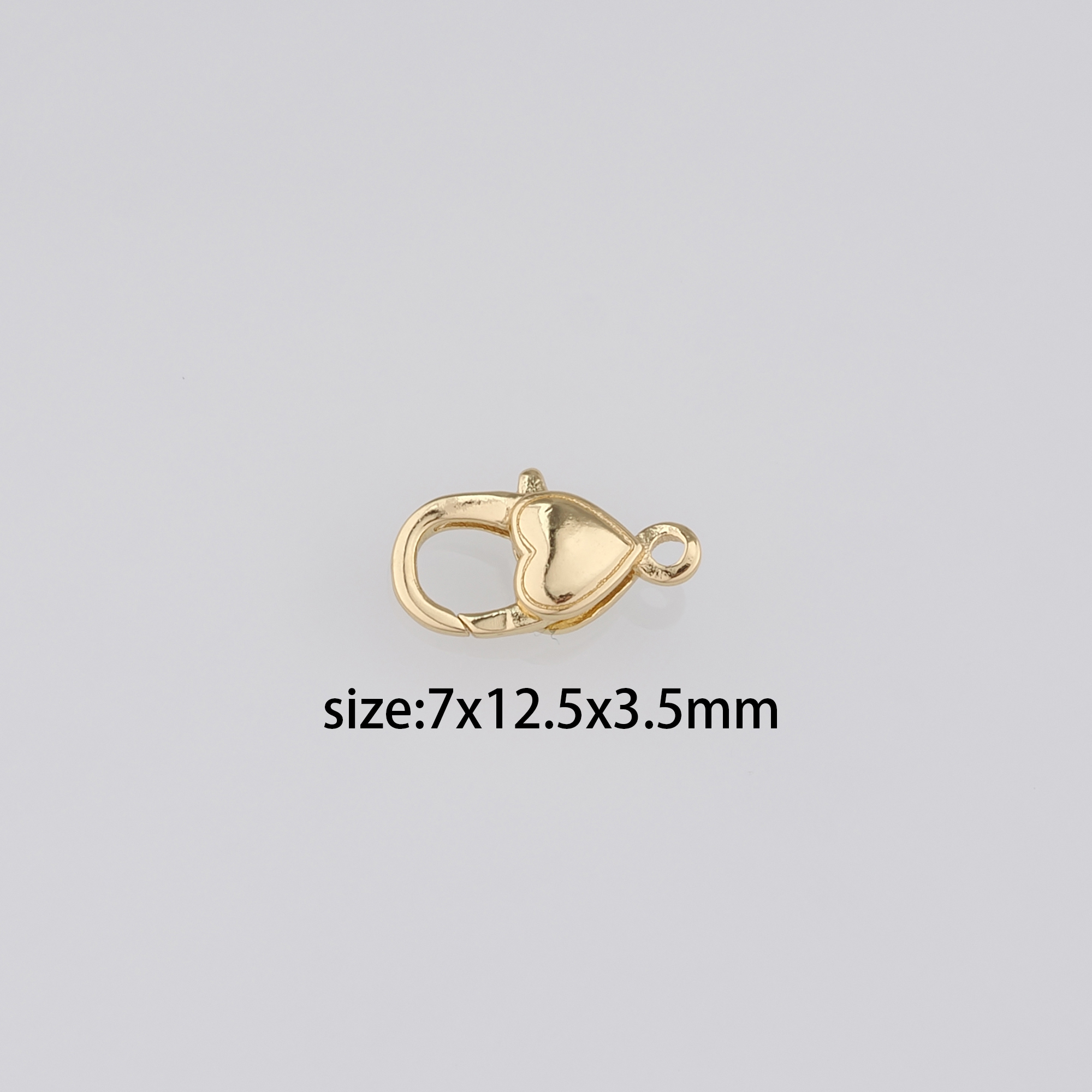 18K Gold Filled Lobster Claw Clasp,Heart Lobster Clasp Lock,Spring Buckle for DIY Jewelry Necklace Bracelet