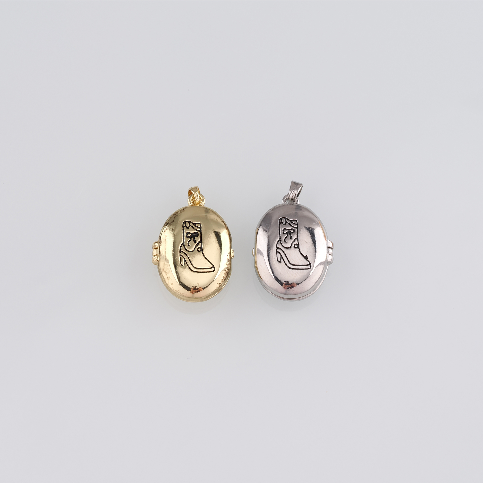 18K Gold Filled Cowboy Boots Pendant,Dainty Shoe Charm Earrings Necklace for DIY Jewelry Making Supply