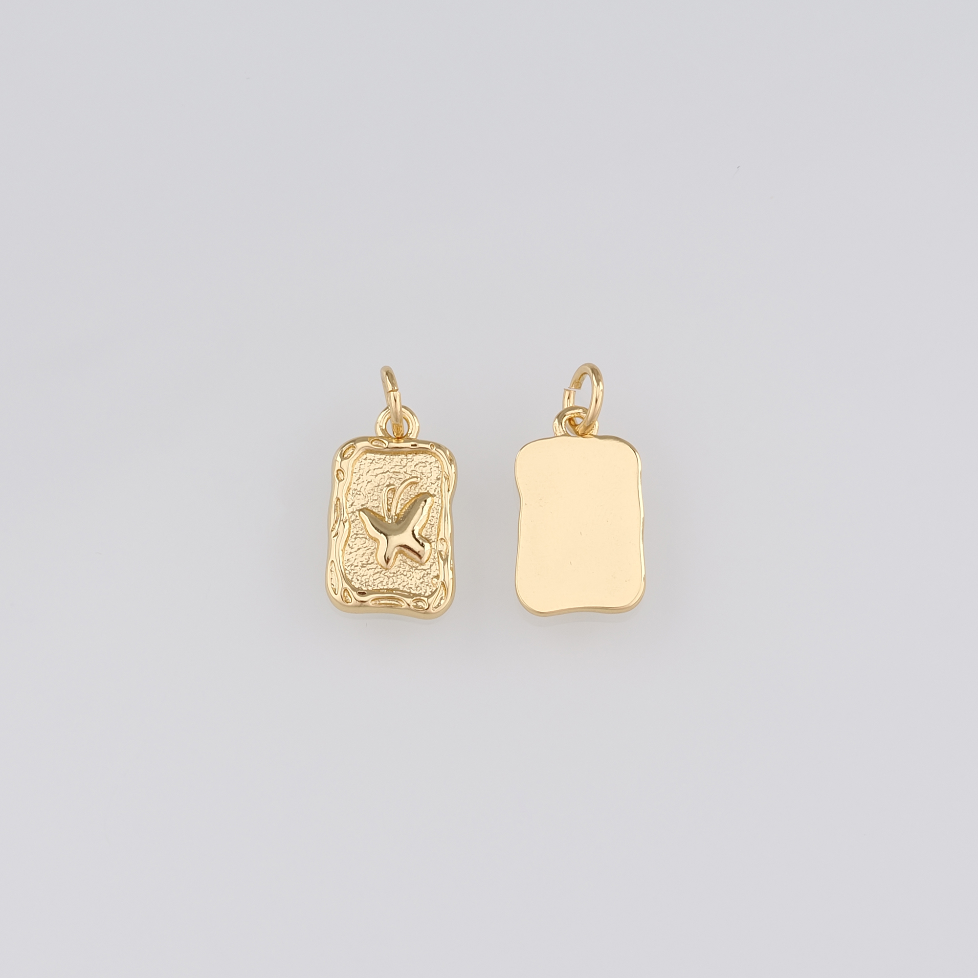18K Gold Filled Butterfly Pendant,Butterfly Charm Earrings Necklace for DIY Jewelry Making Supply
