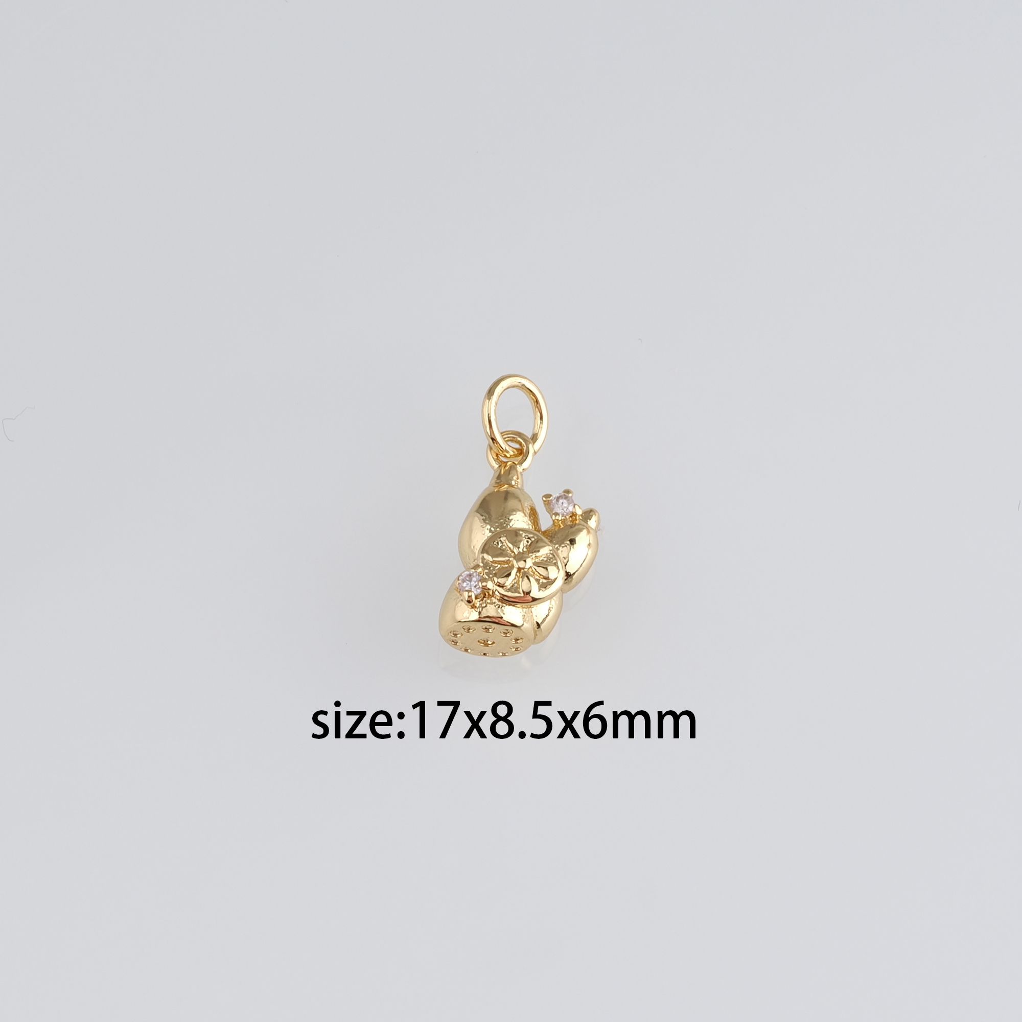 18K Gold Filled Lotus Root Pendant,Dainty Lotus Root Charm Earrings Necklace for DIY Jewelry Making Supply