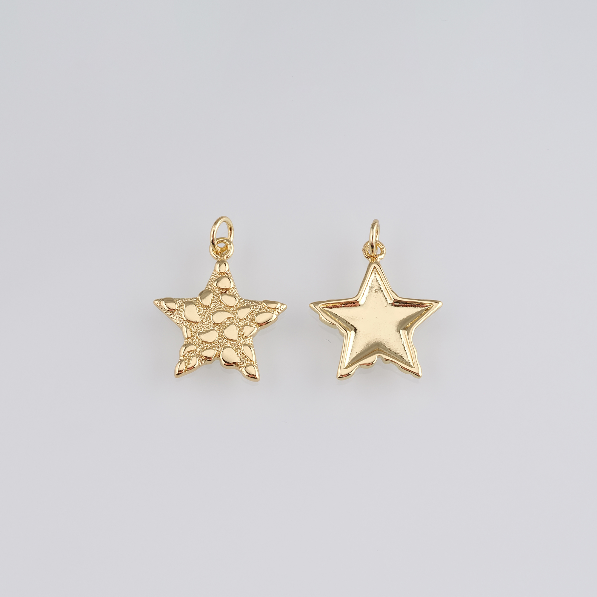 18K Gold Filled Star Pendant,Celestial Charm Earrings Necklace for DIY Jewelry Making Supply