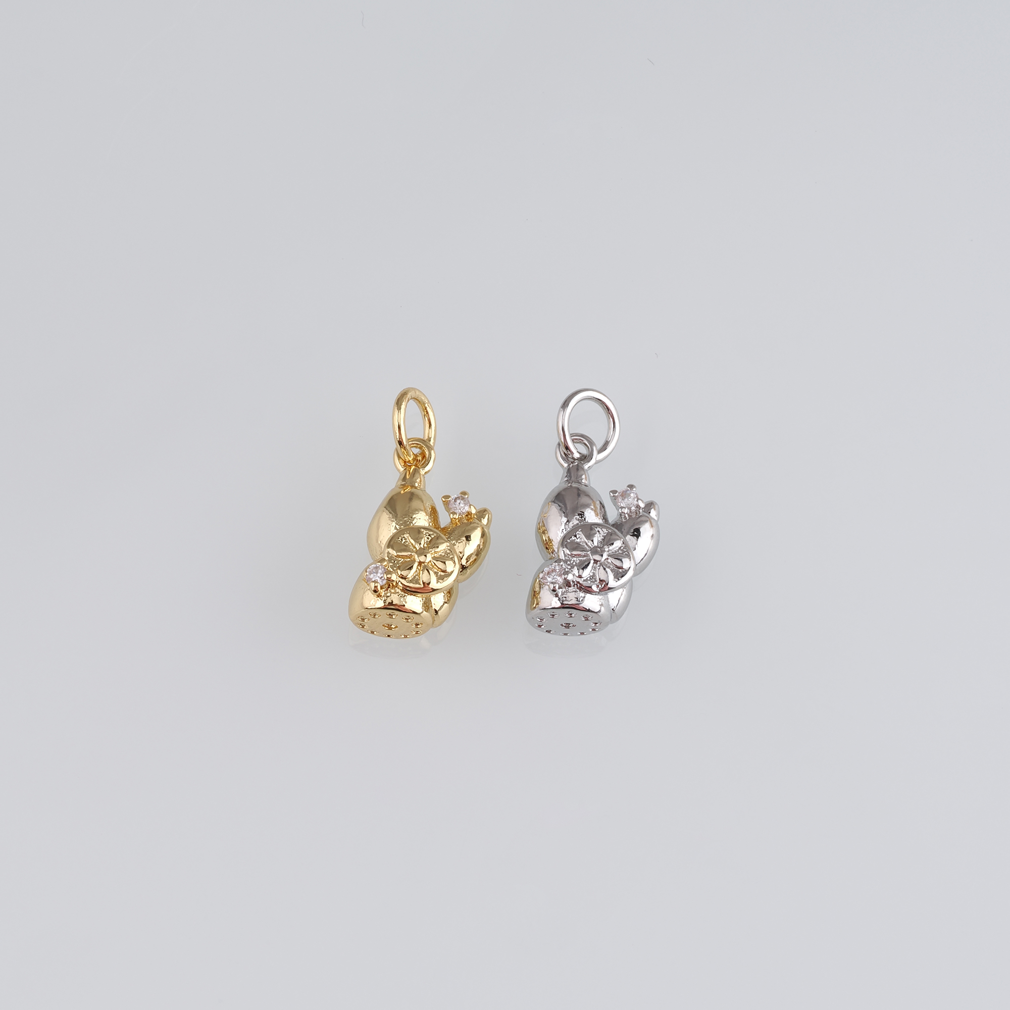 18K Gold Filled Lotus Root Pendant,Dainty Lotus Root Charm Earrings Necklace for DIY Jewelry Making Supply