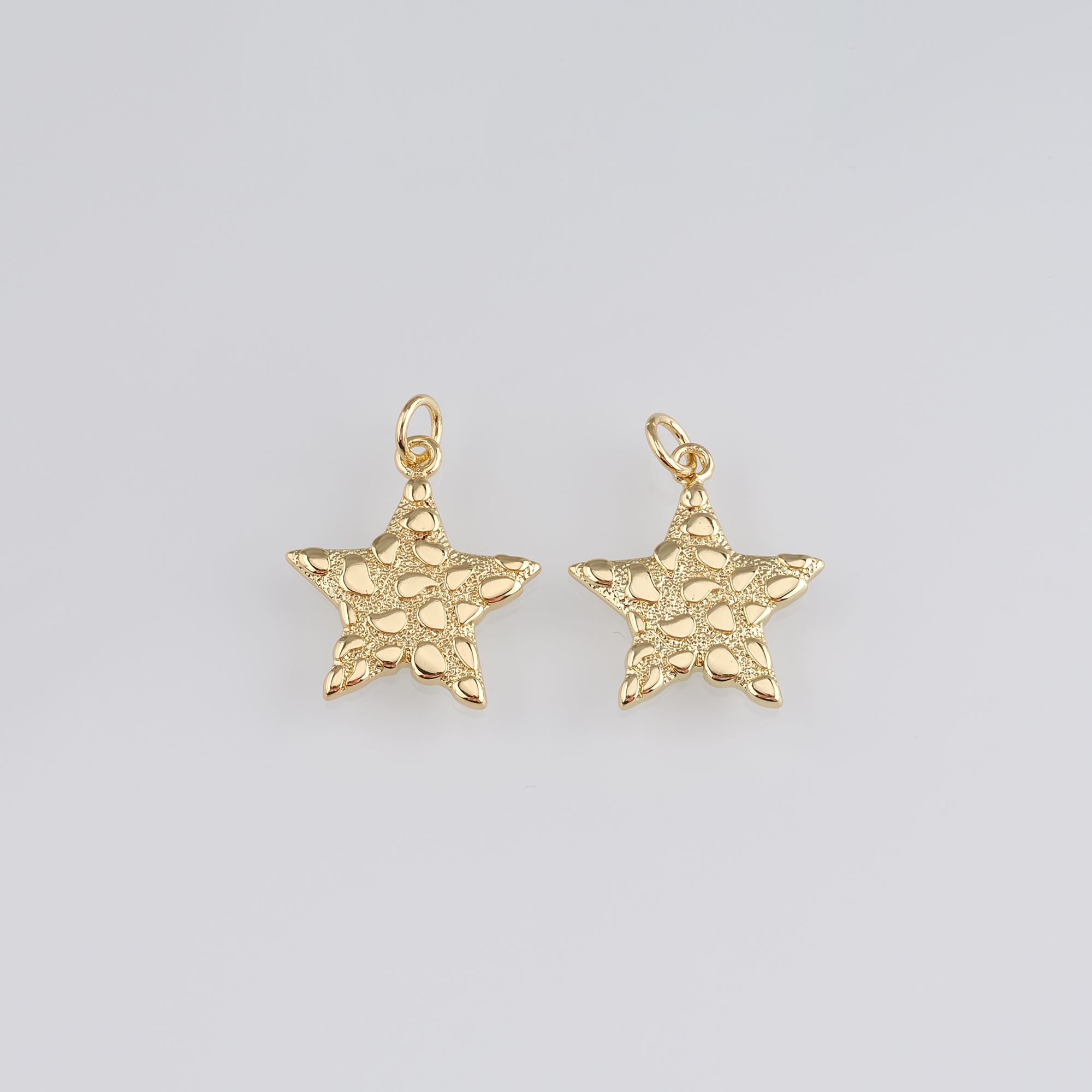 18K Gold Filled Star Pendant,Celestial Charm Earrings Necklace for DIY Jewelry Making Supply