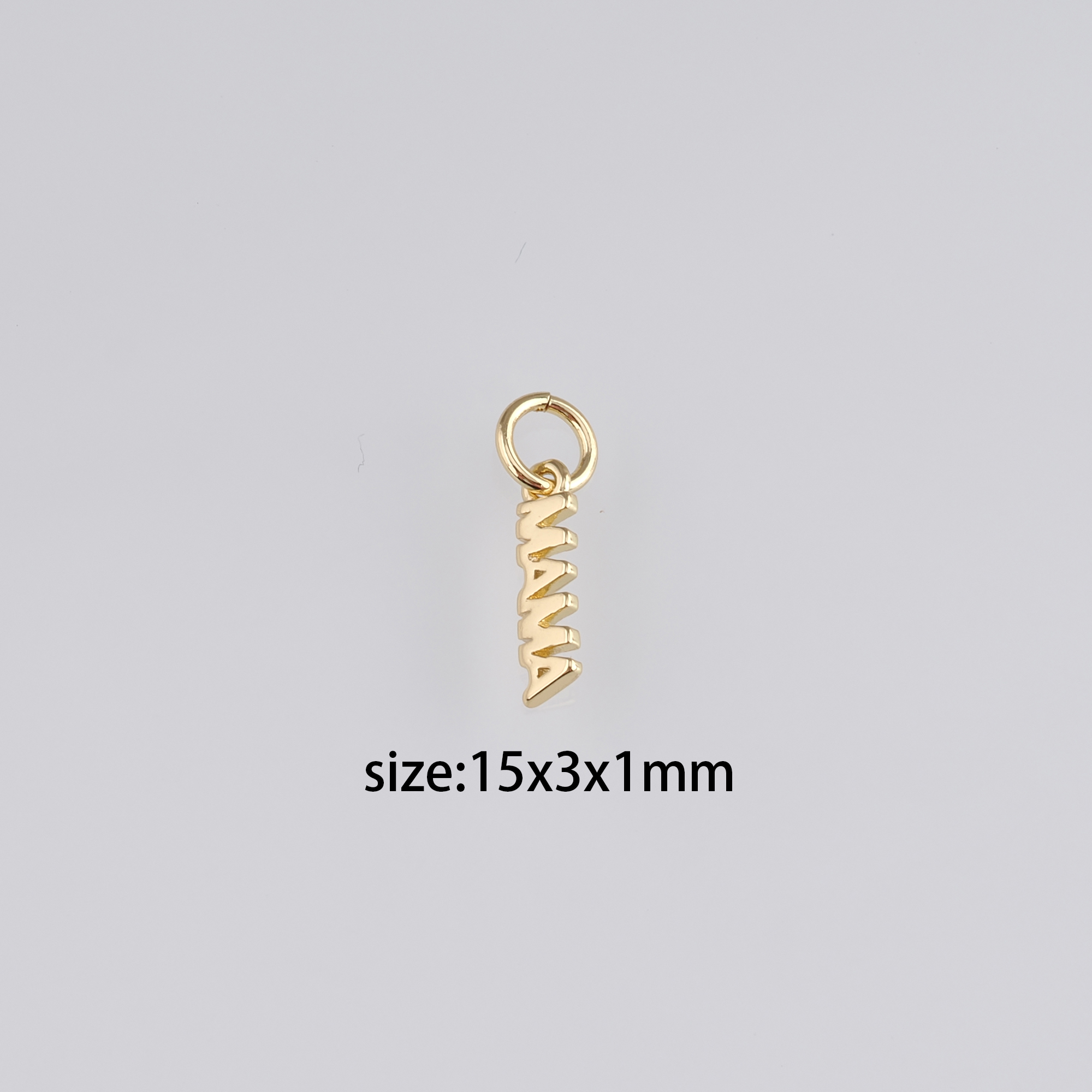18K Gold Filled Mama Pendant,Dainty Mama Charm Earrings Necklace for DIY Jewelry Making Supply