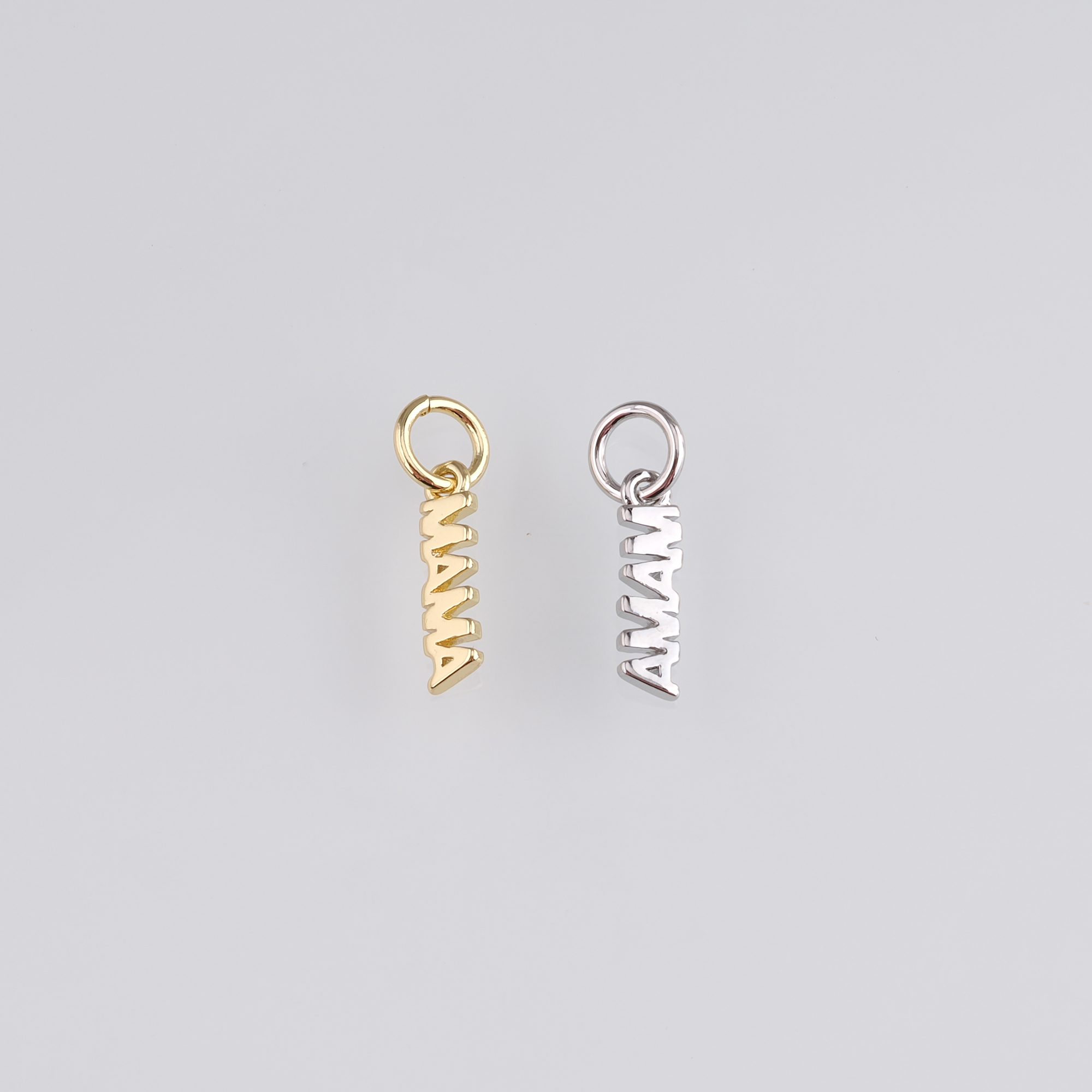 18K Gold Filled Mama Pendant,Dainty Mama Charm Earrings Necklace for DIY Jewelry Making Supply