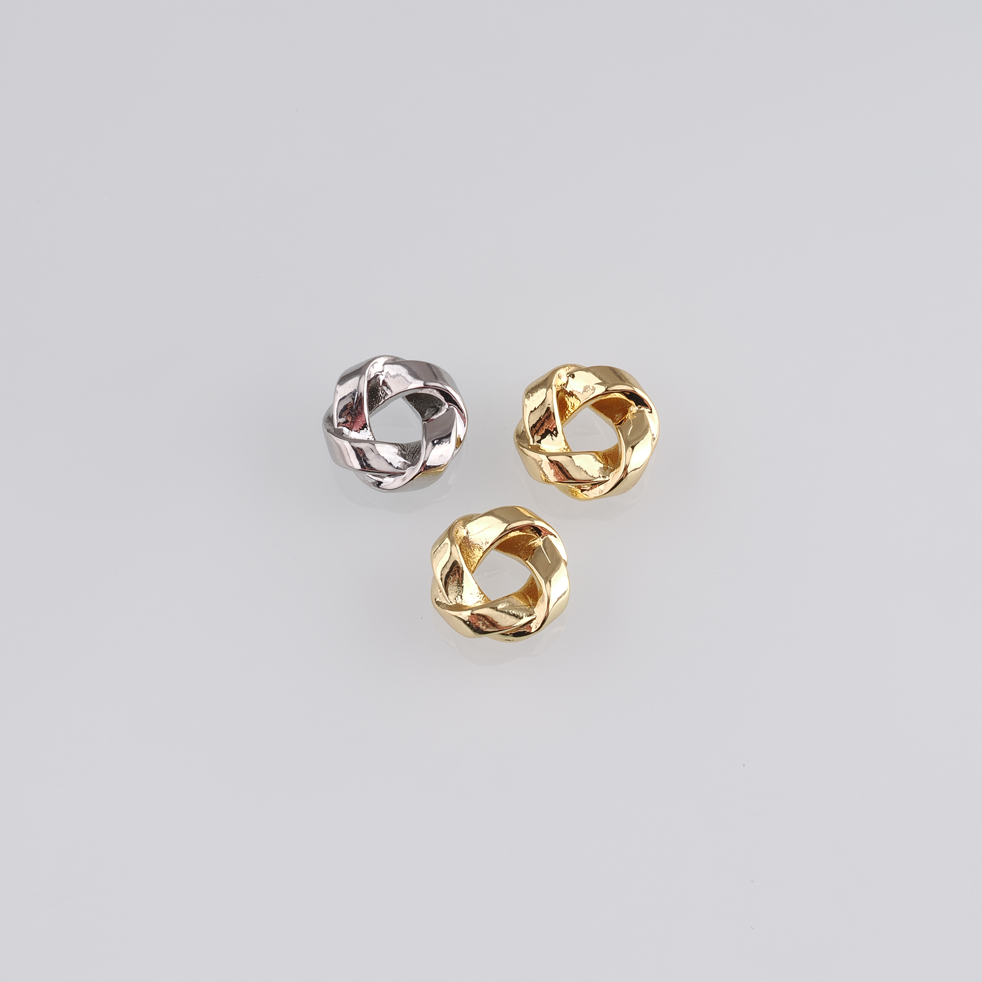 18K Gold Filled Spiral Beads,Twist Bead,Gold Knot Spacer Beads,DIY Jewelry Making Supply