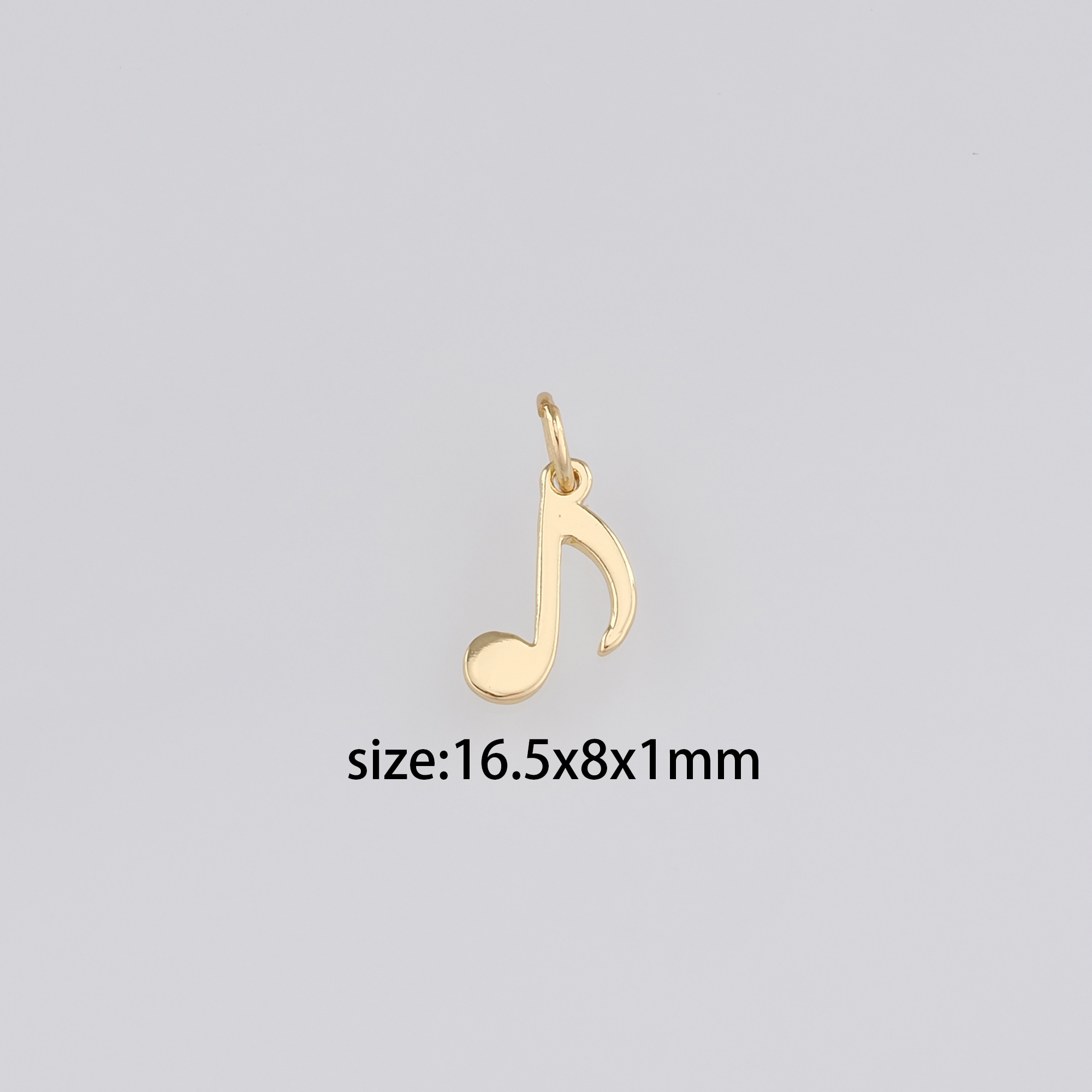 18K Gold Filled Musical Note Pendant,Dainty Music Charm Earrings Necklace for DIY Jewelry Making Supply