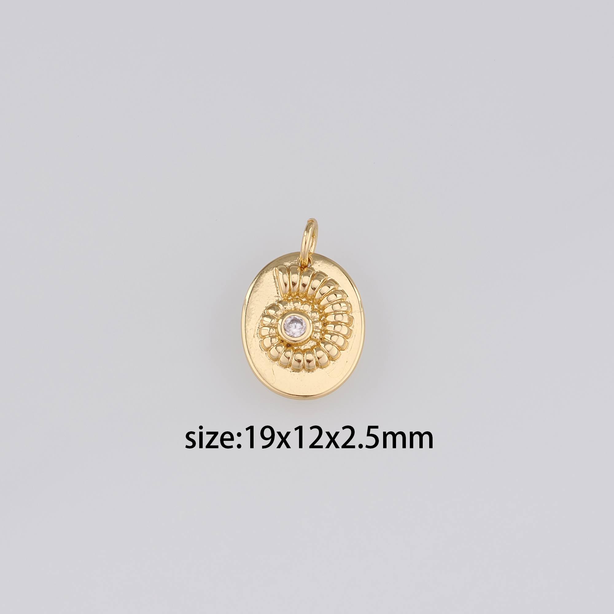 18K Gold Filled Conch Shell Pendant,Dainty Shell Charm Earrings Necklace for DIY Jewelry Making Supply