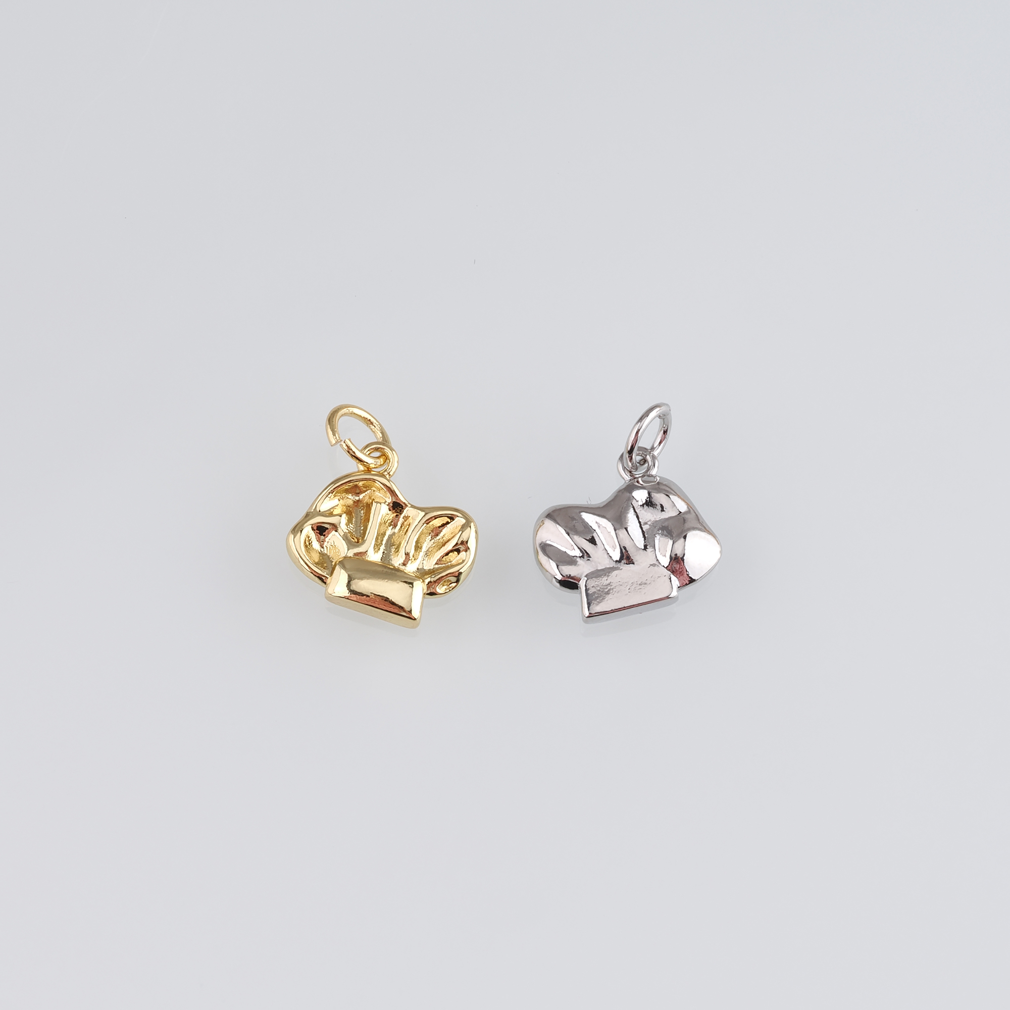 18K Gold Filled Chef Hat Pendant,Cooking Charm,Dainty Chef Hat Earrings Necklace for DIY Jewelry Making Supply