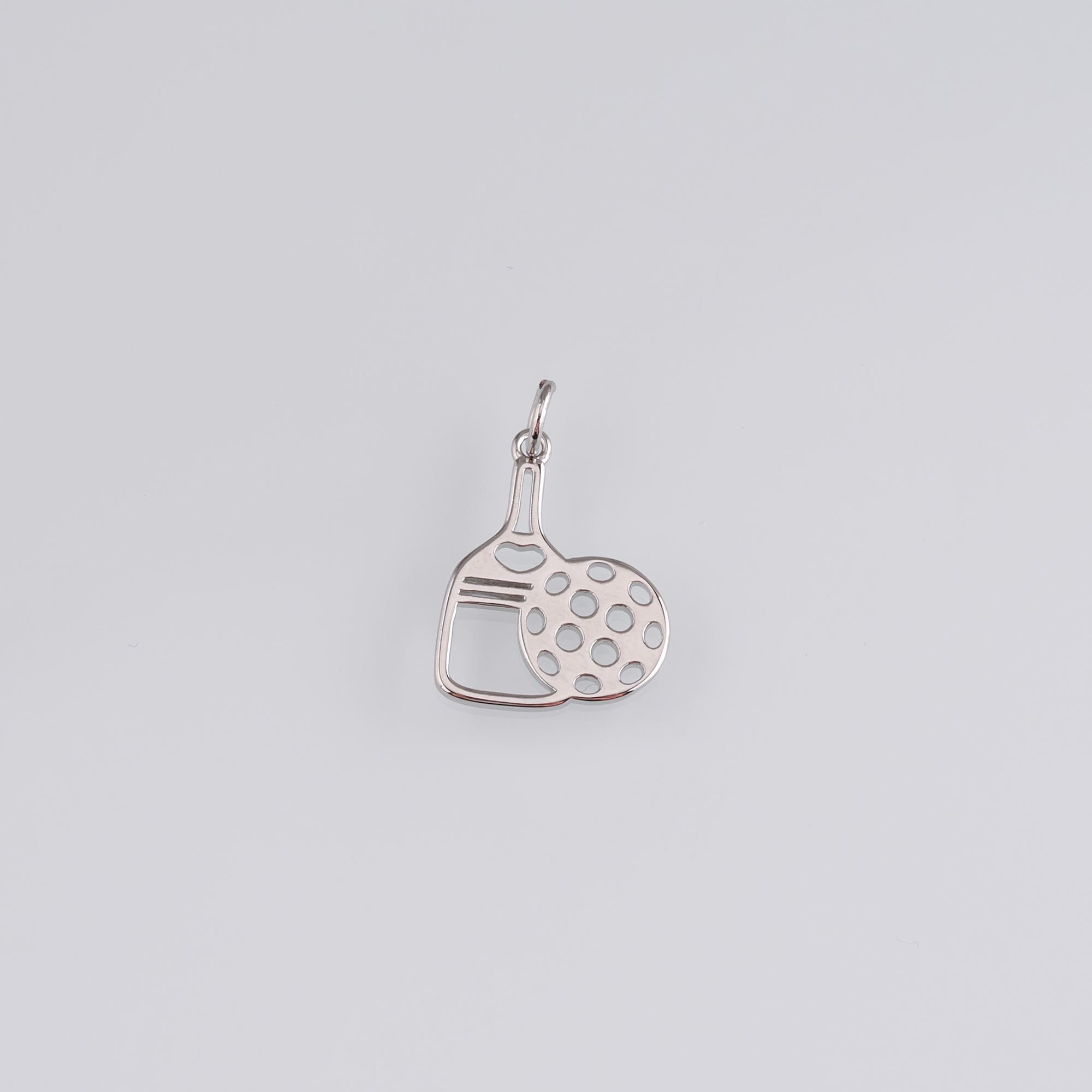 18K Gold Filled Tennis Racket Pendant,Dainty Racket Charm Earrings Necklace for DIY Jewelry Making Supply