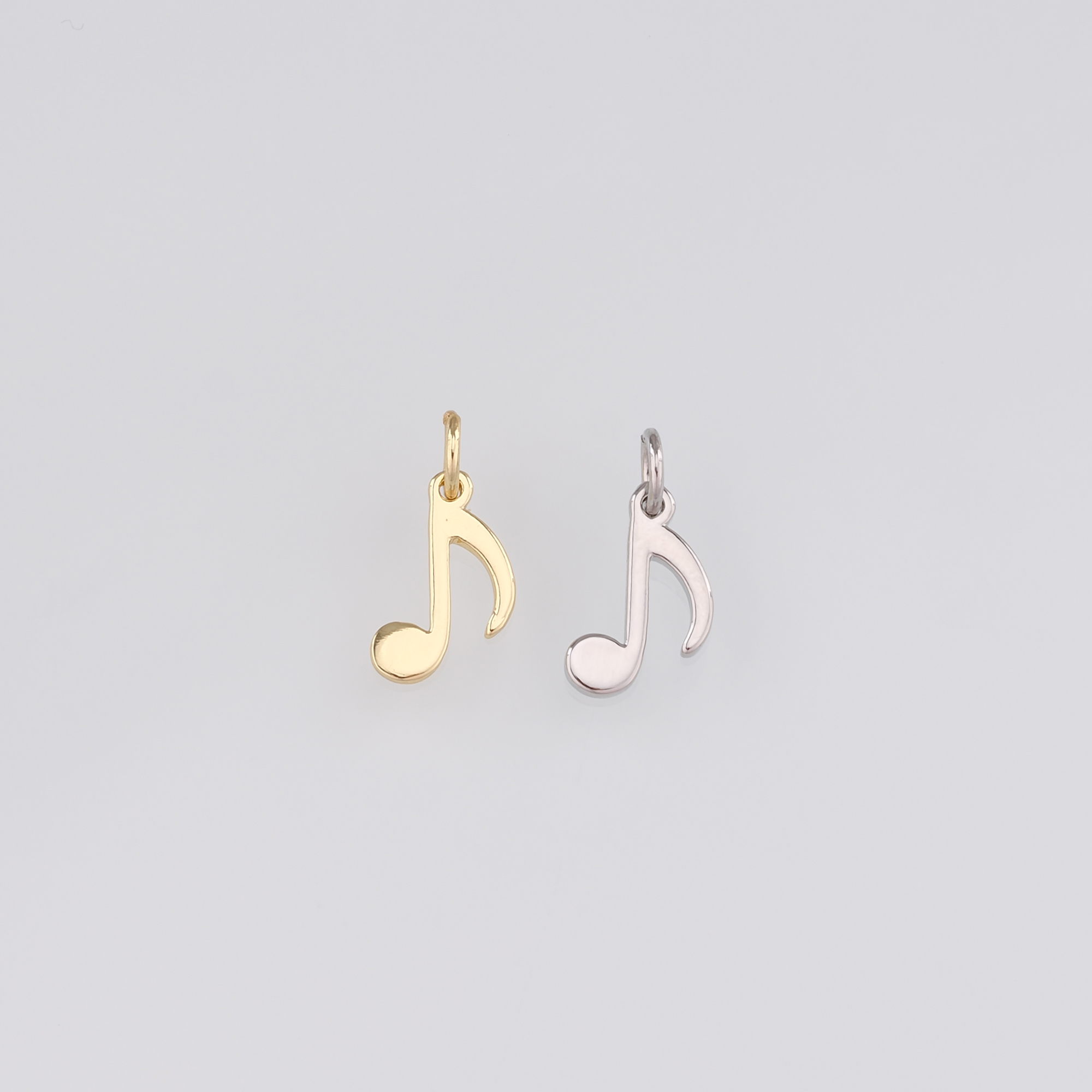 18K Gold Filled Musical Note Pendant,Dainty Music Charm Earrings Necklace for DIY Jewelry Making Supply