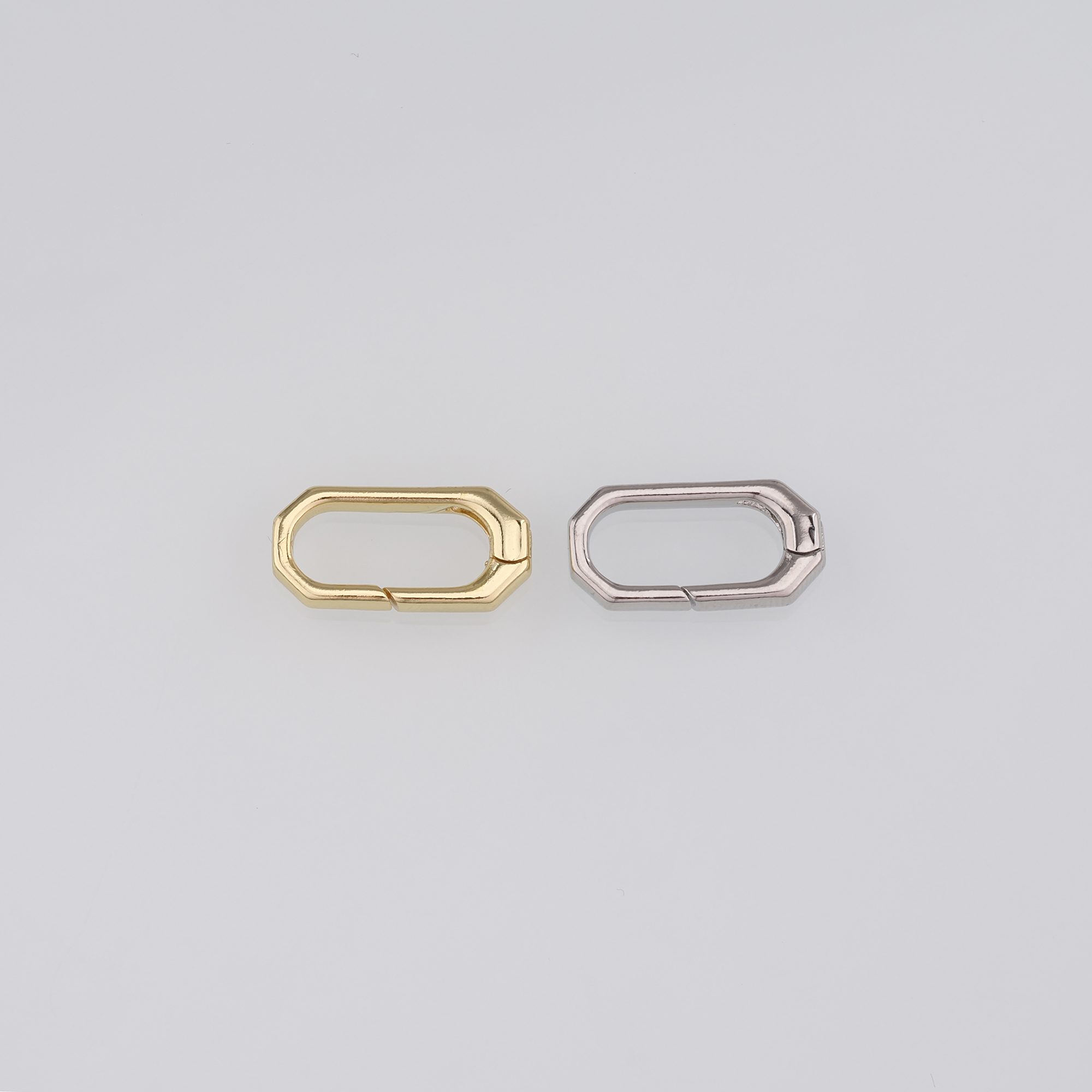 18K Gold Filled Oval Spring Clasp,Push Gate Buckle Bracelet Necklace for DIY Jewelry Finding Necklace Bracelet