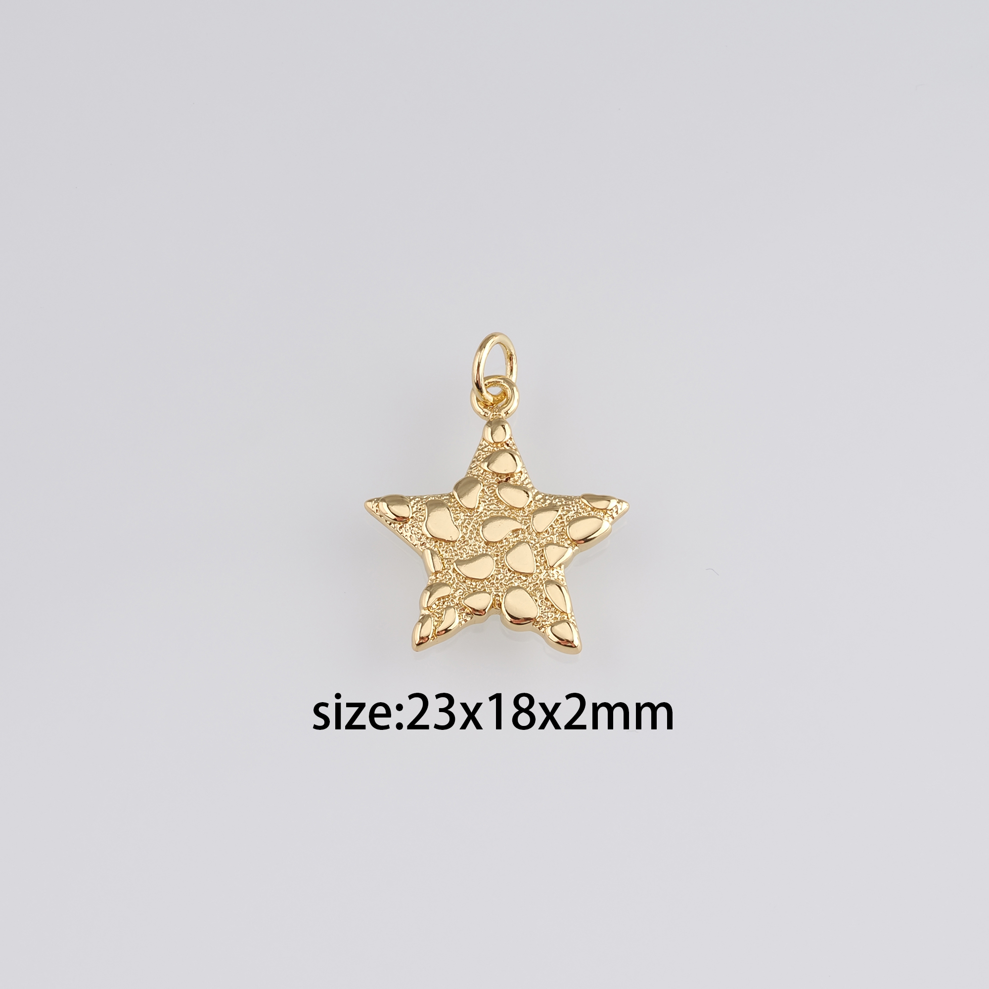 18K Gold Filled Star Pendant,Celestial Charm Earrings Necklace for DIY Jewelry Making Supply