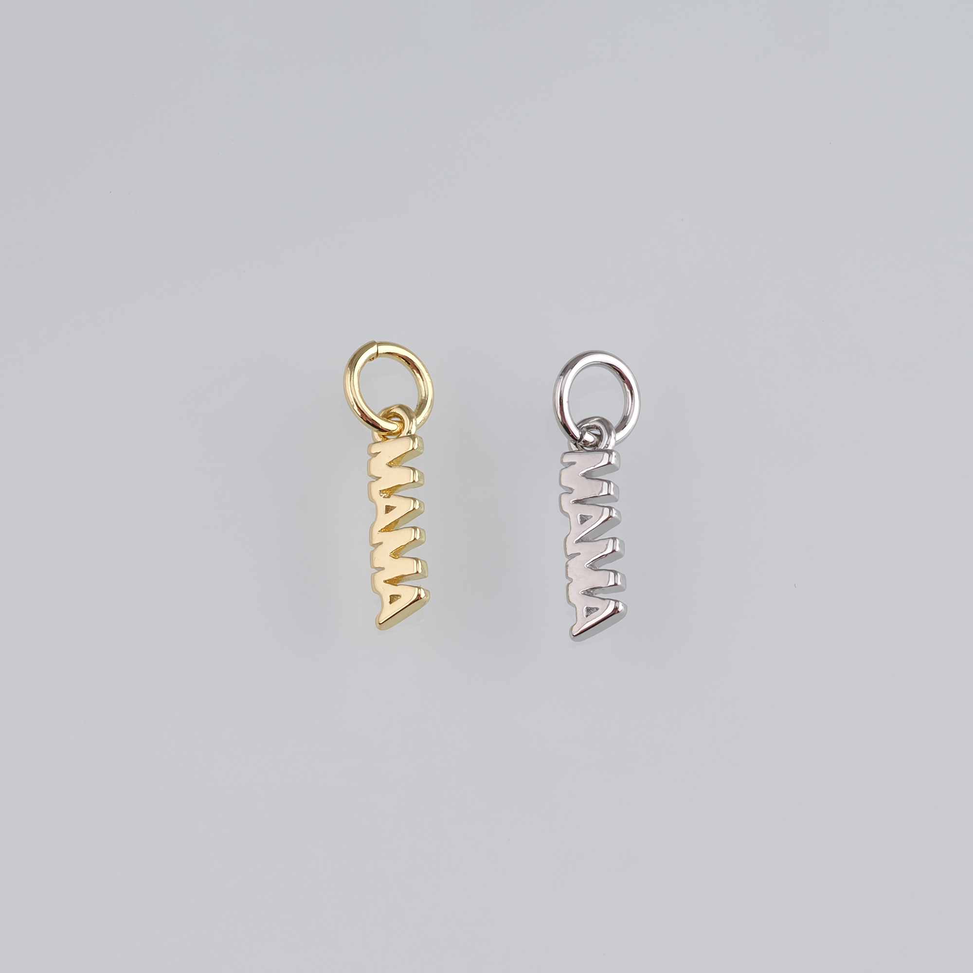 18K Gold Filled Mama Pendant,Dainty Mama Charm Earrings Necklace for DIY Jewelry Making Supply