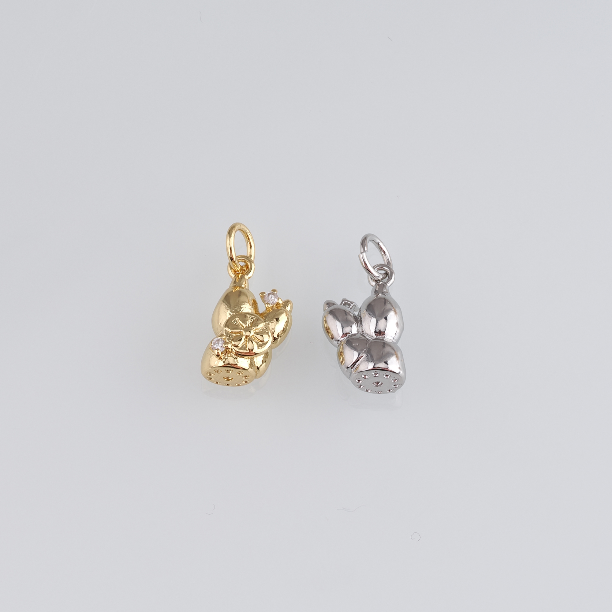 18K Gold Filled Lotus Root Pendant,Dainty Lotus Root Charm Earrings Necklace for DIY Jewelry Making Supply