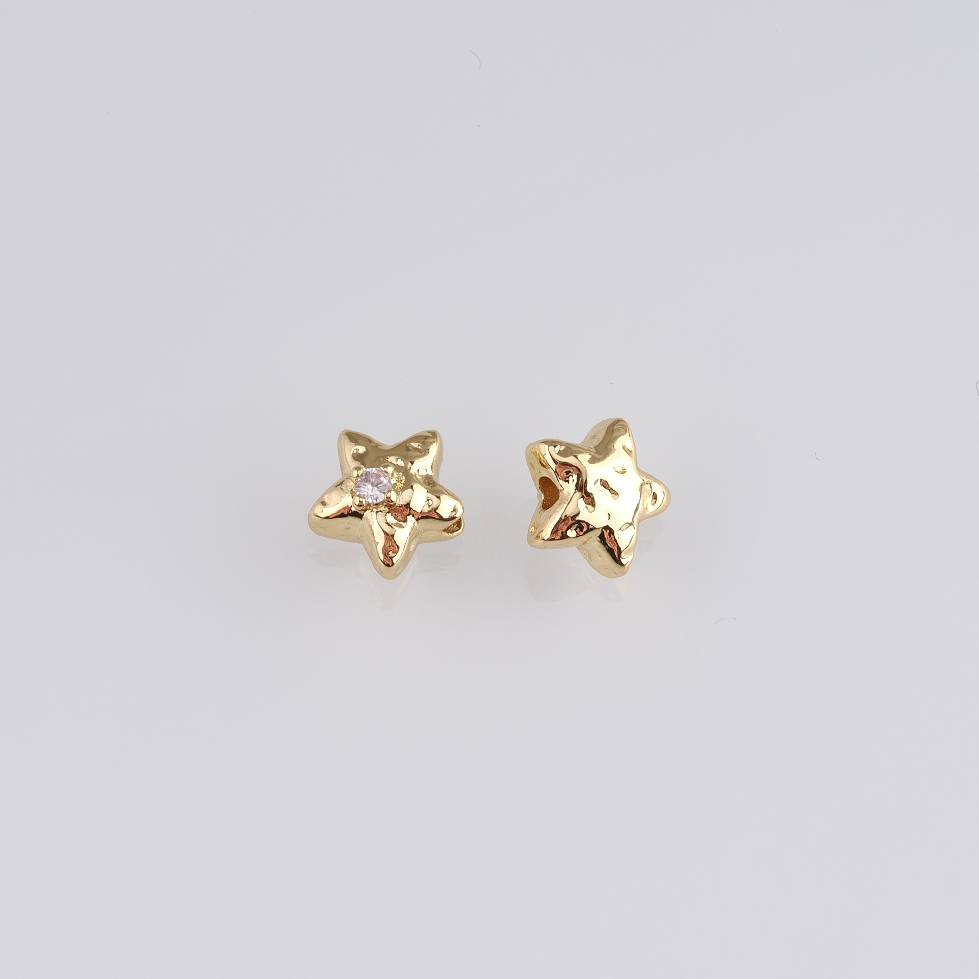 18K Gold Filled Star Spacer Beads,Dainty Star Beads for Bracelet Jewelry Necklace Making Supply
