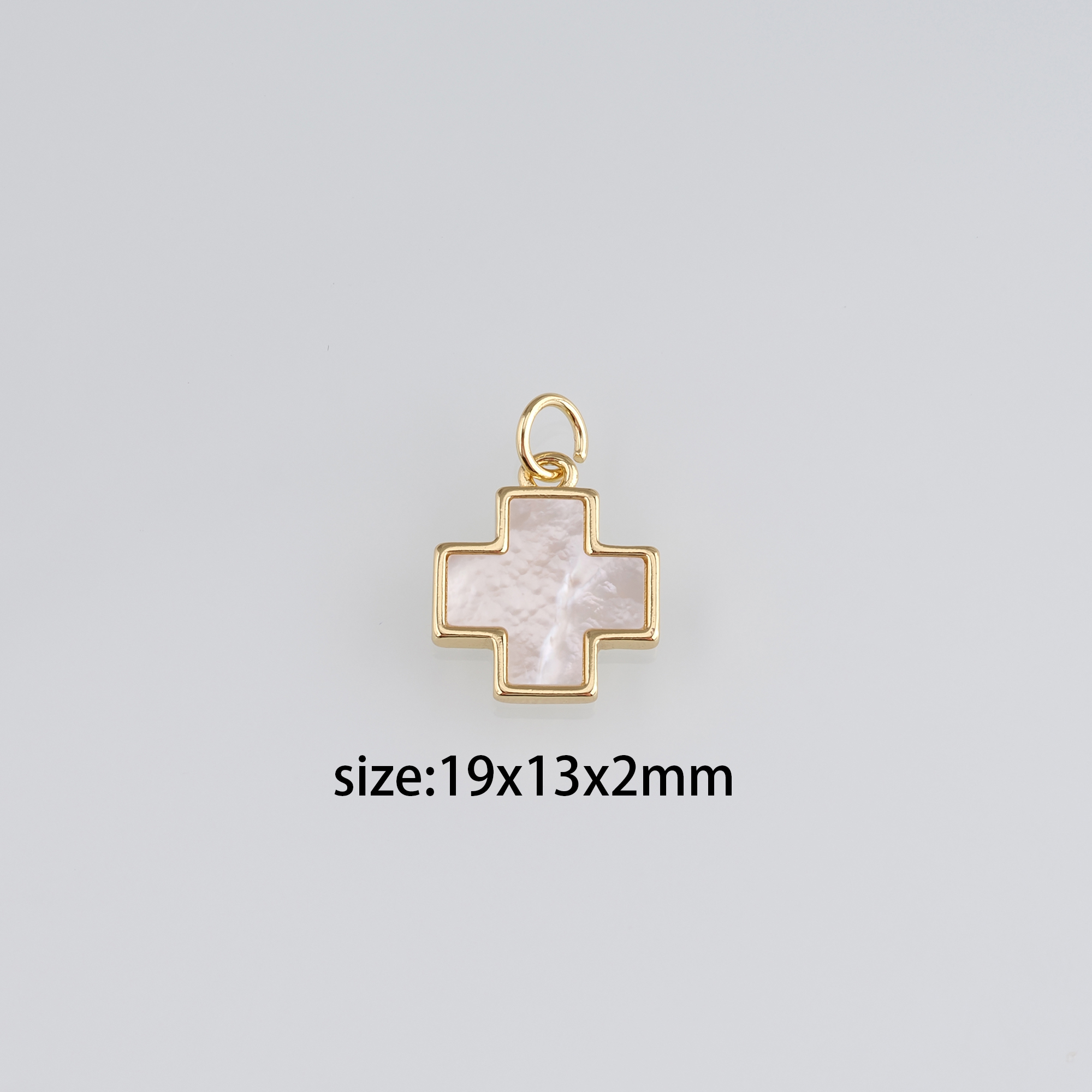 18K Gold Filled Cross Pendant,Cross Charm Earrings Necklace for DIY Jewelry Making Supply