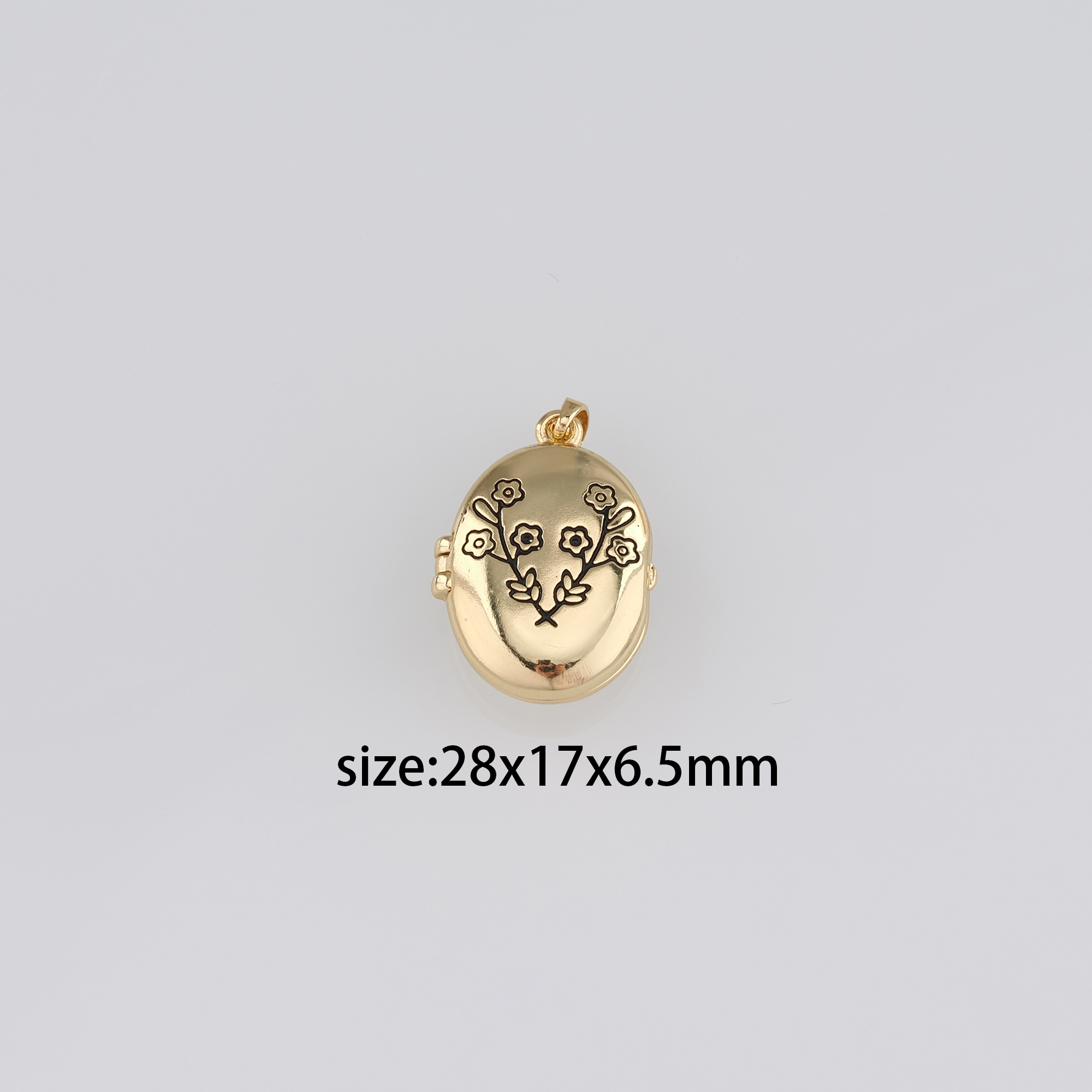 18K Gold Filled Flower Pendant,Dainty Flower Charm Earrings Necklace for DIY Jewelry Making Supply